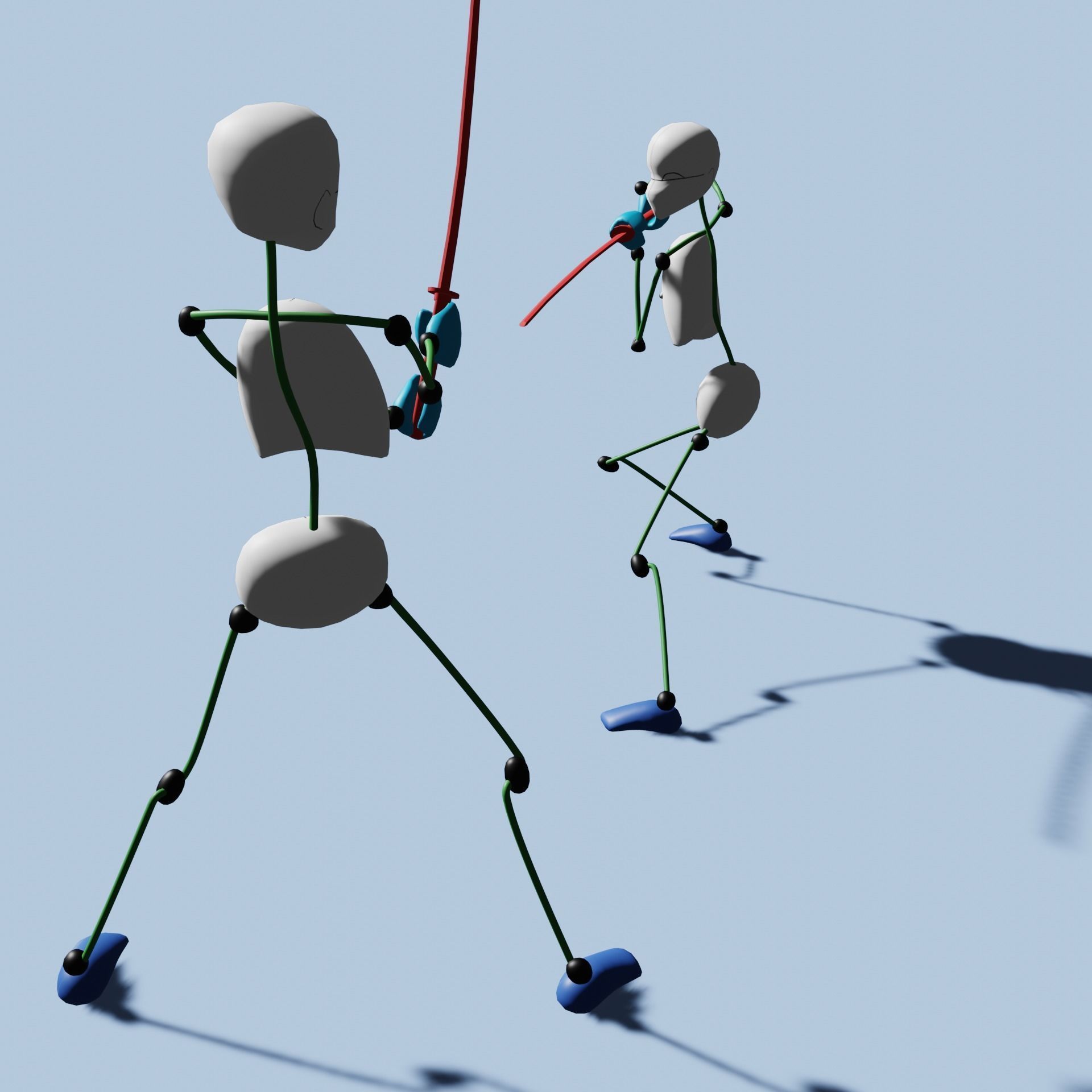 stick human base model 3D model_2