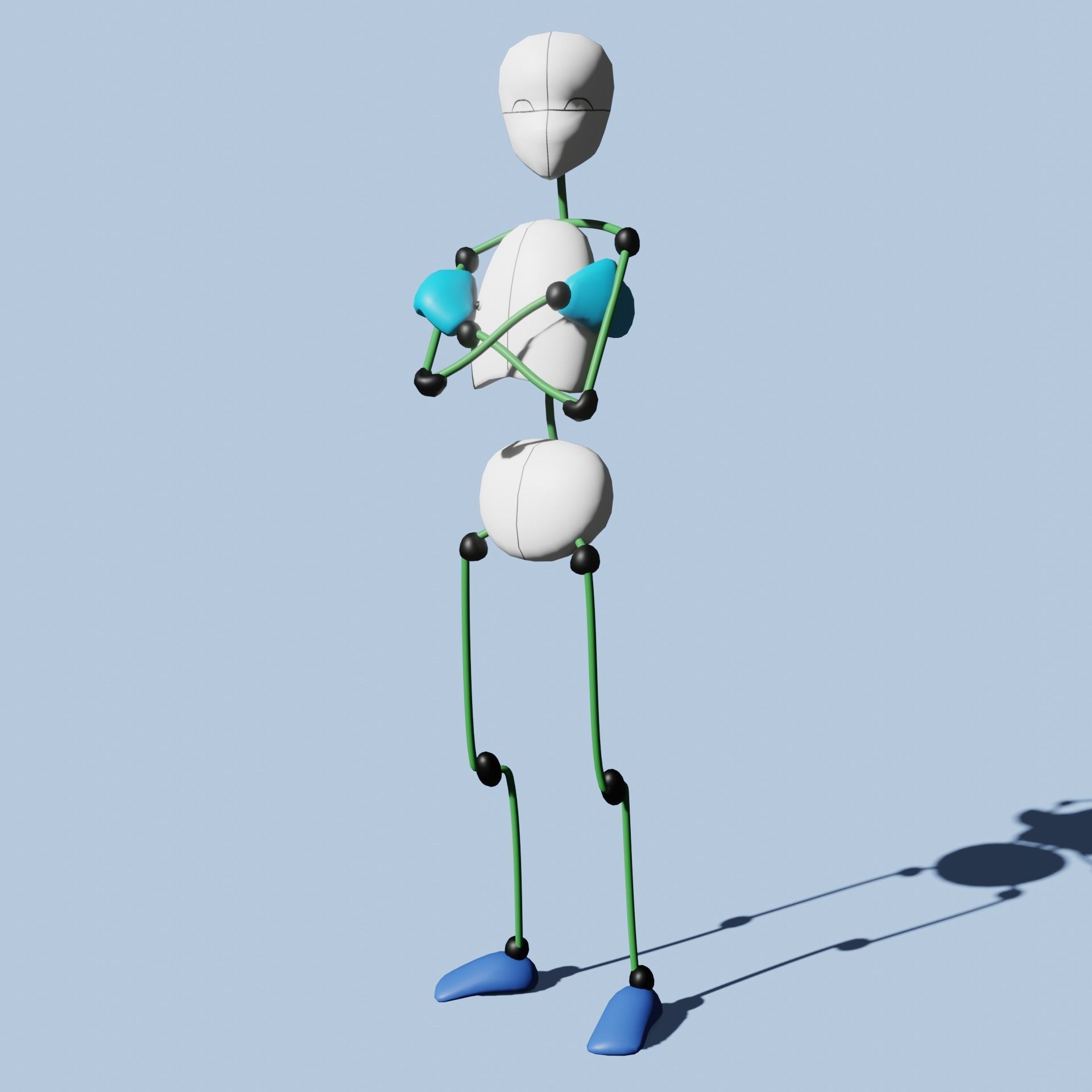 stick human base model 3D model_4