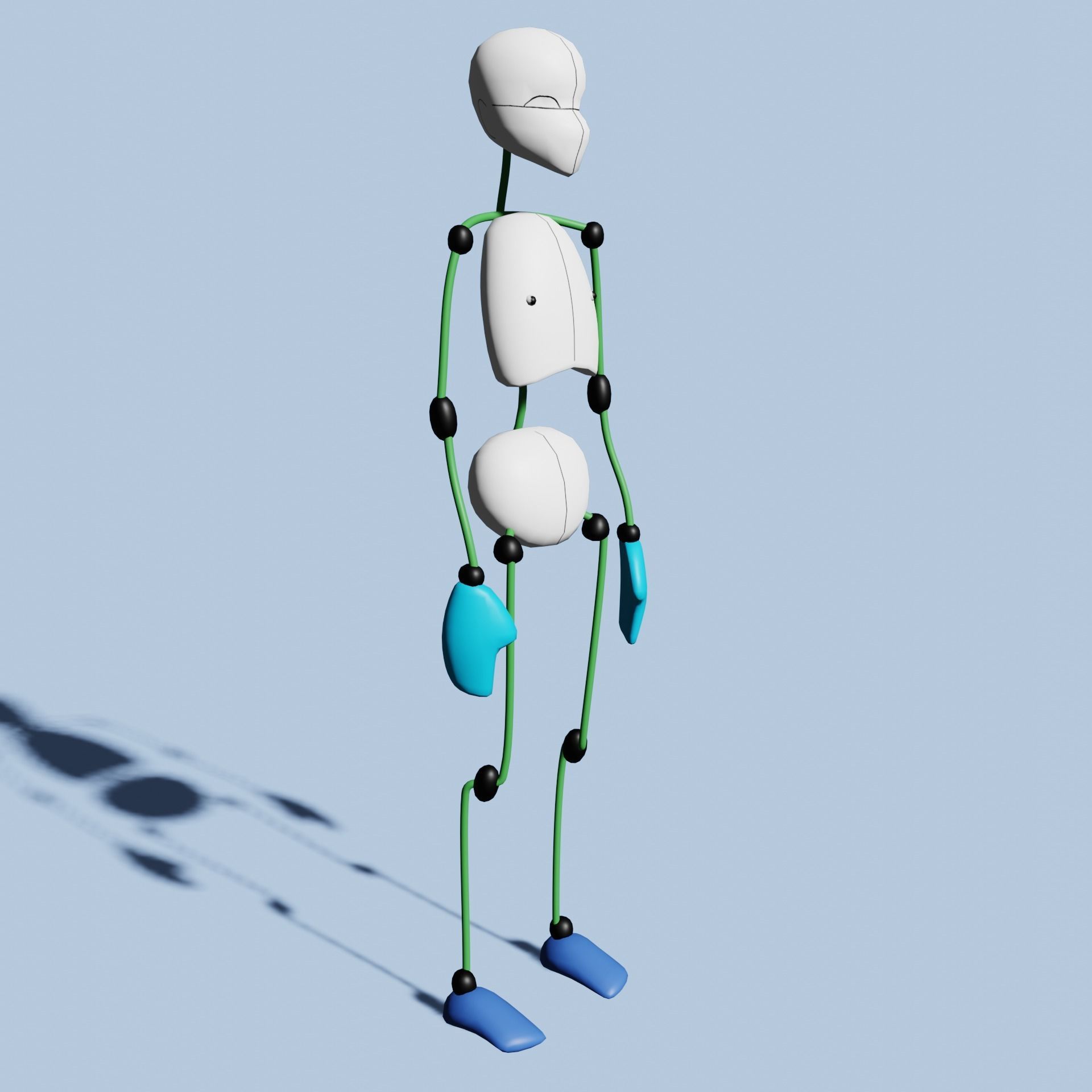 stick human base model 3D model_9