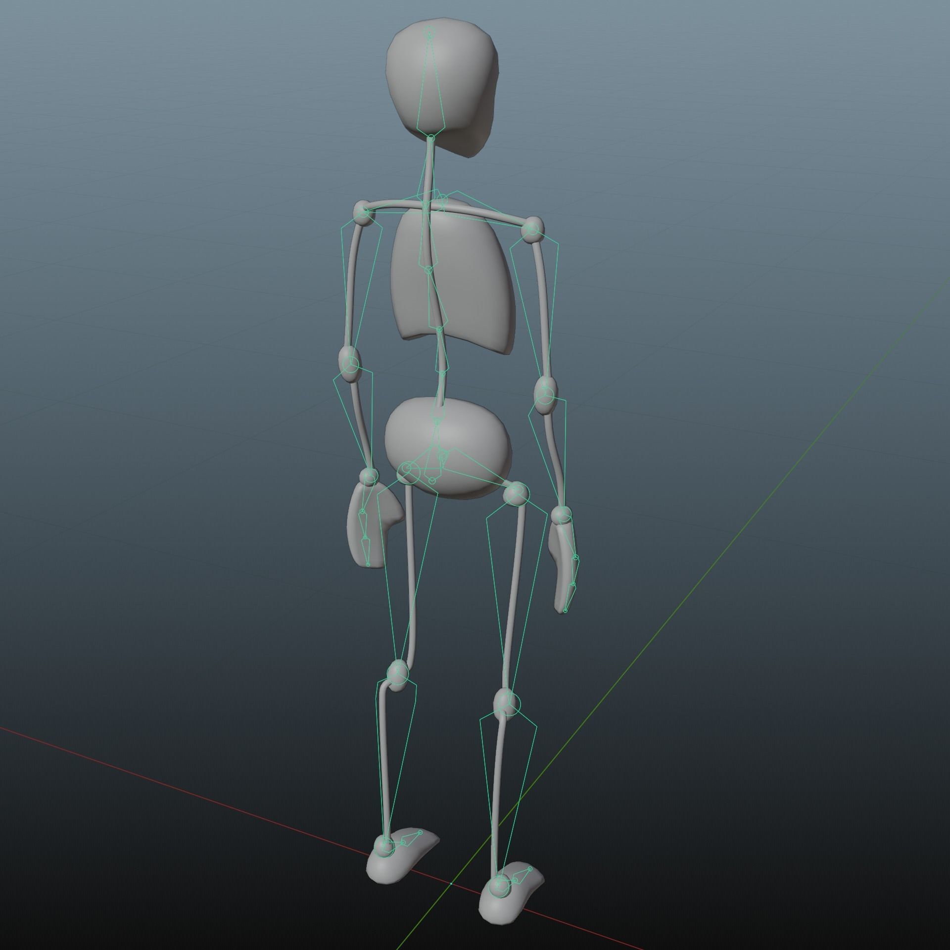 stick human base model 3D model_13
