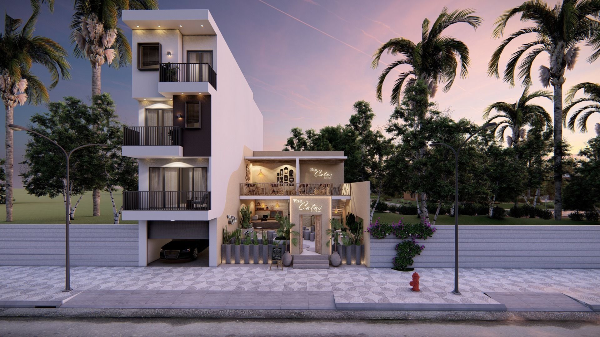 HOUSE - COFFEE Low-poly 3D model_2