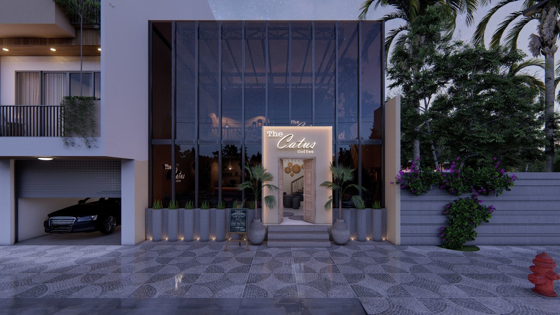 HOUSE - COFFEE Low-poly 3D model_8