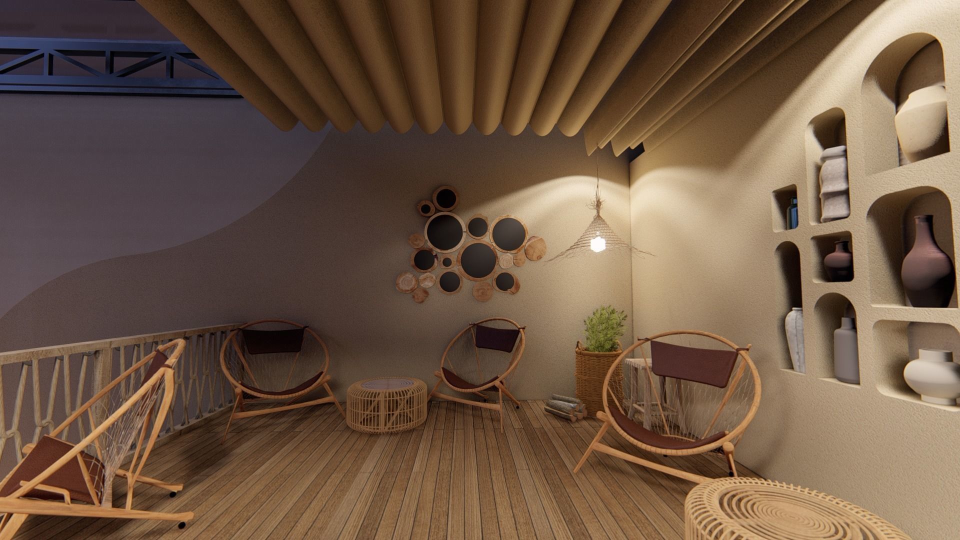 HOUSE - COFFEE Low-poly 3D model_11