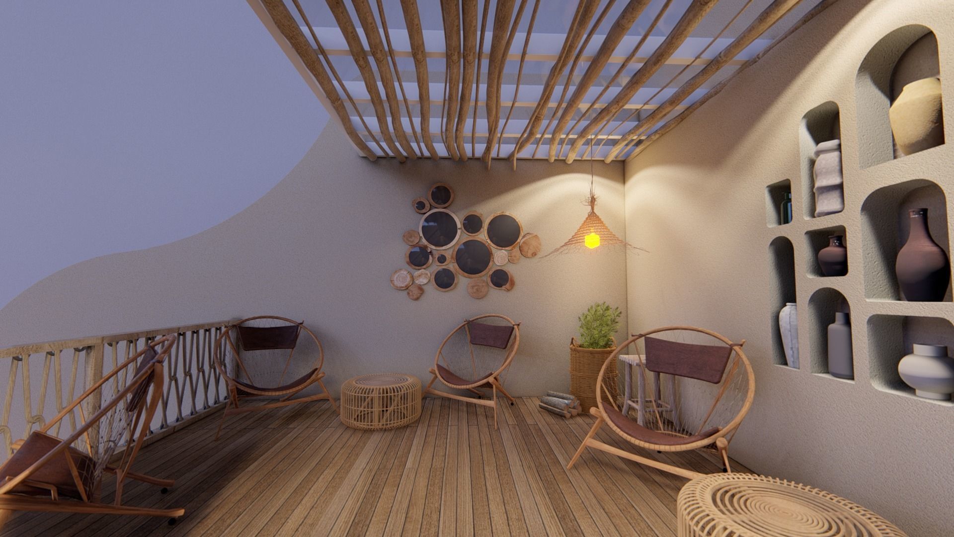 HOUSE - COFFEE Low-poly 3D model_6