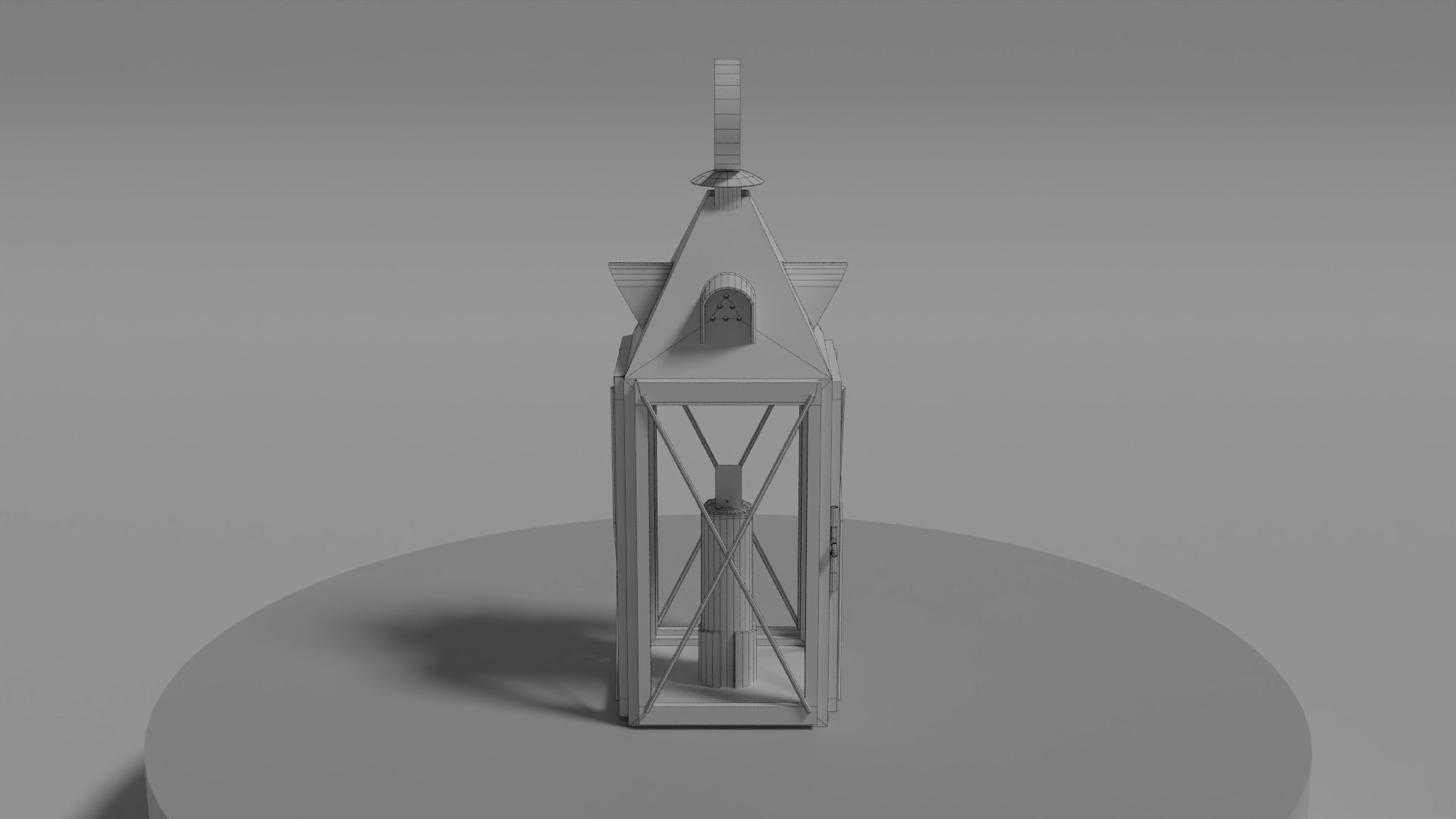 Candle Lantern 0 Low-poly 3D model_20