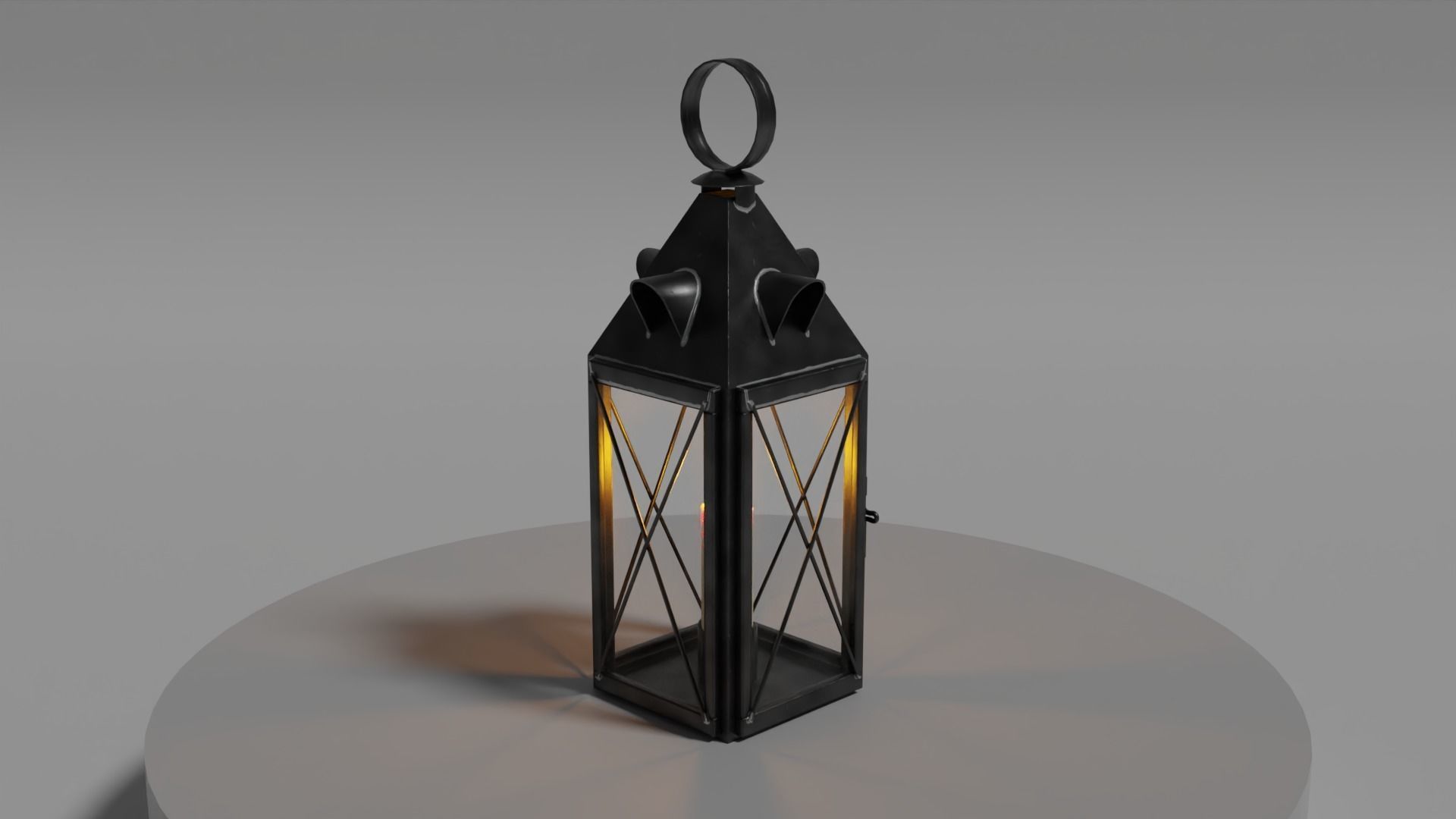 Candle Lantern 0 Low-poly 3D model_5