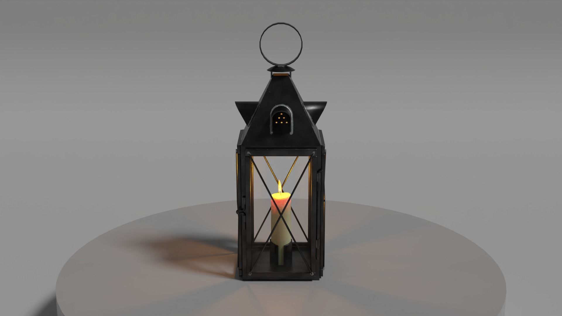 Candle Lantern 0 Low-poly 3D model_2