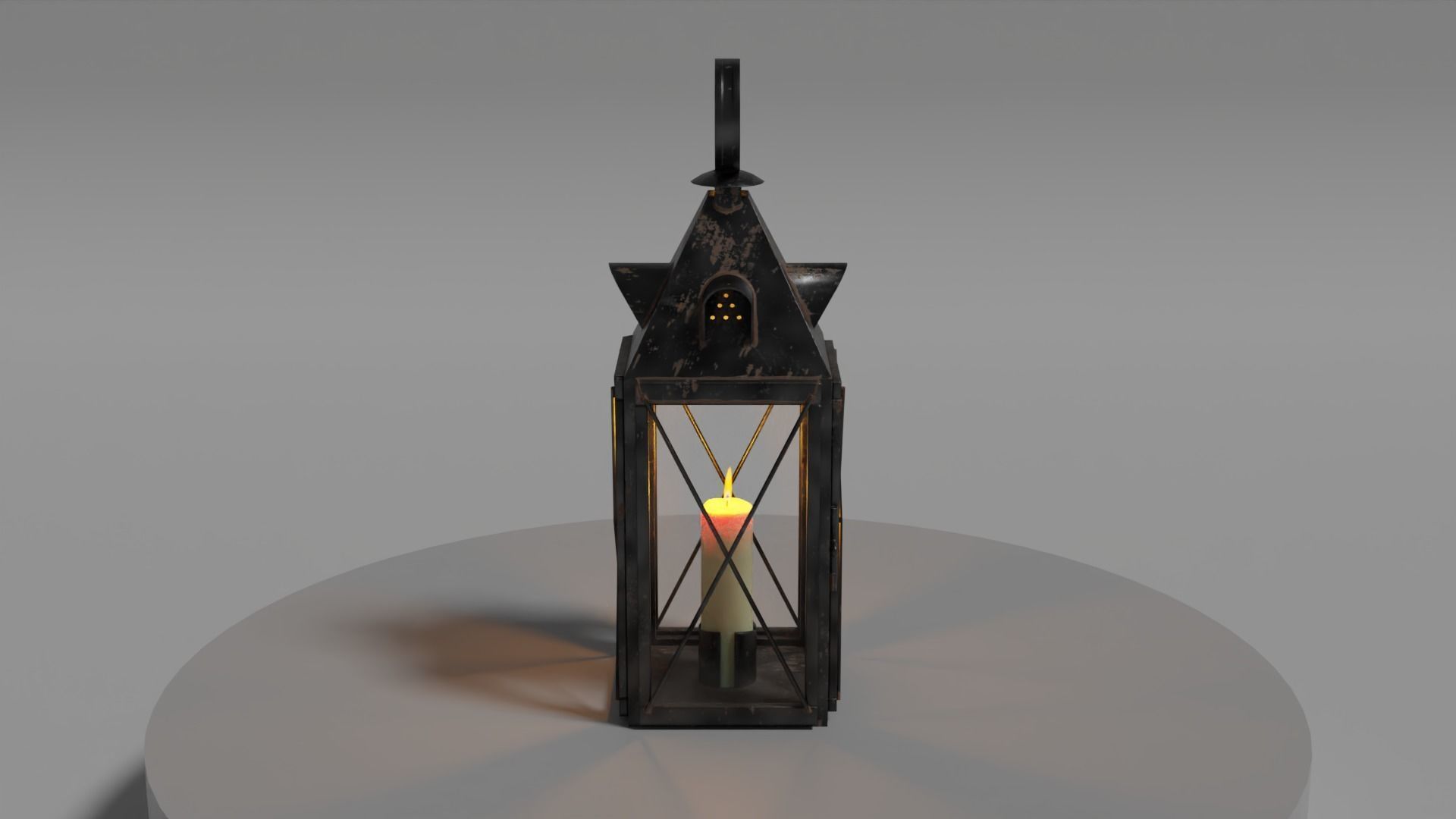 Candle Lantern 0 Low-poly 3D model_12