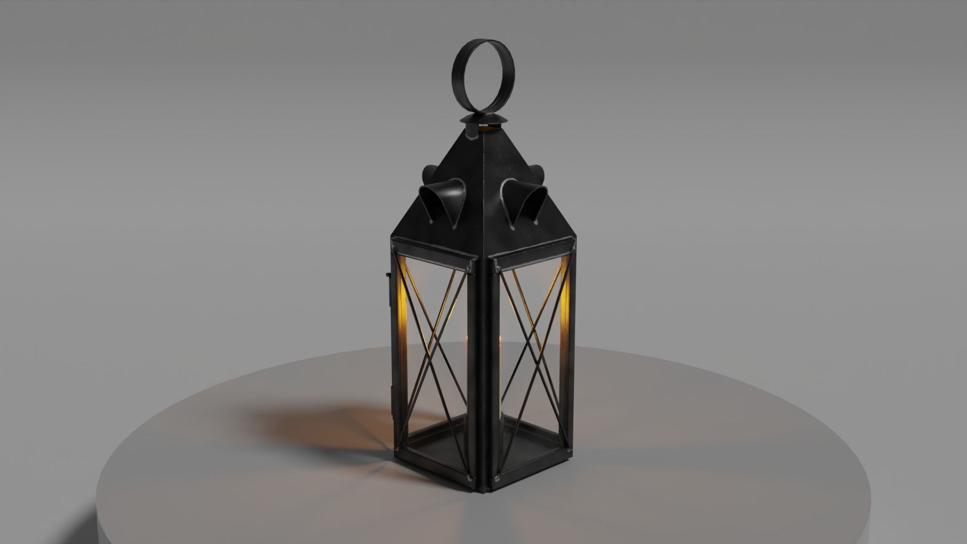 Candle Lantern 0 Low-poly 3D model_7