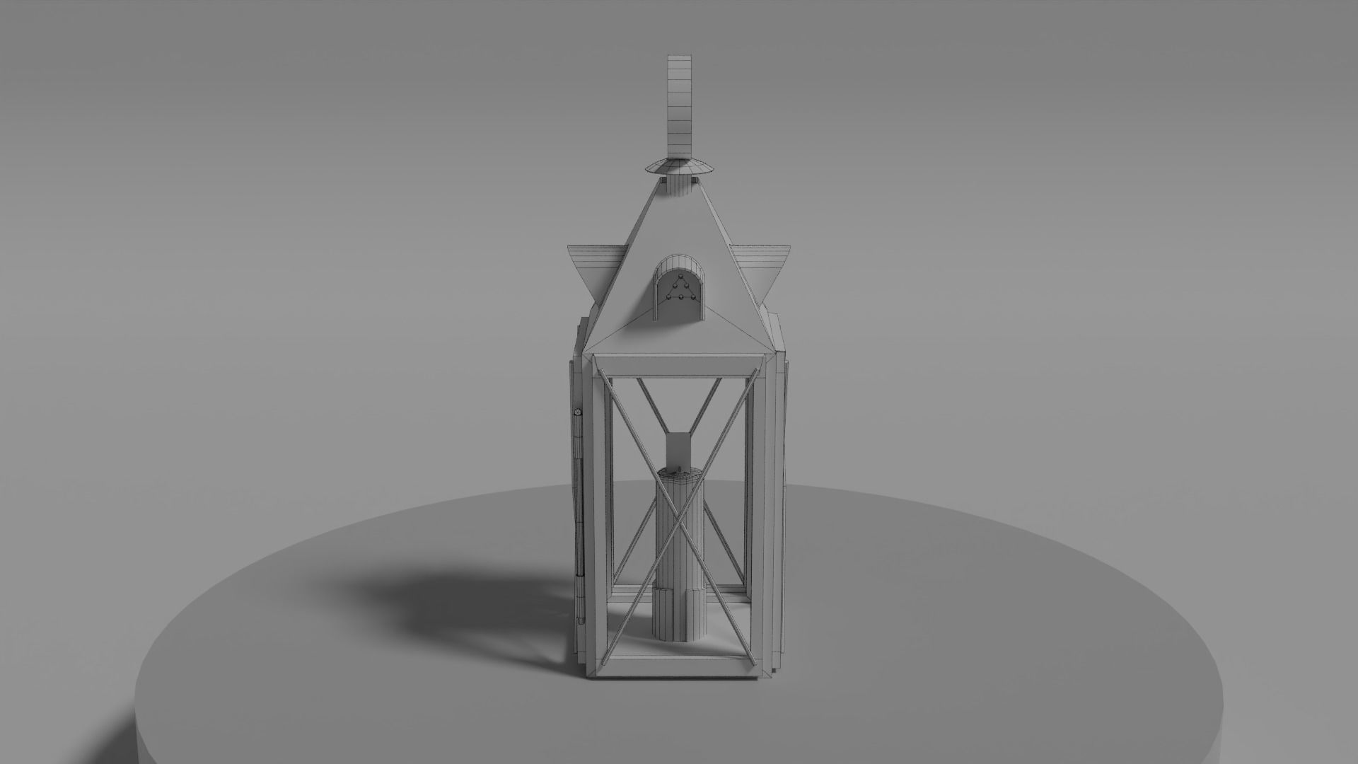 Candle Lantern 0 Low-poly 3D model_24