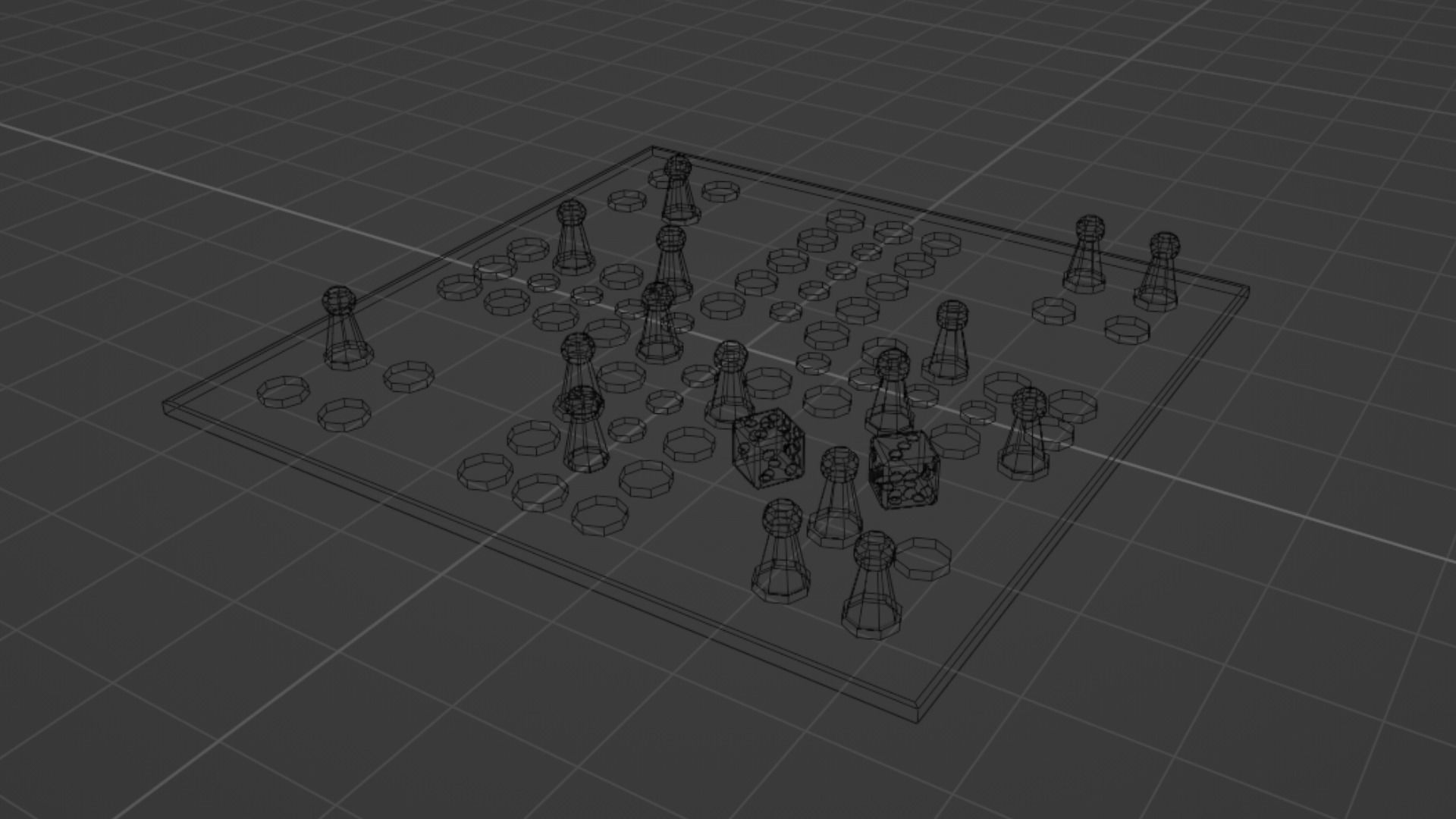 Lowpoly Boardgame board game pieces Low-poly 3D model_33