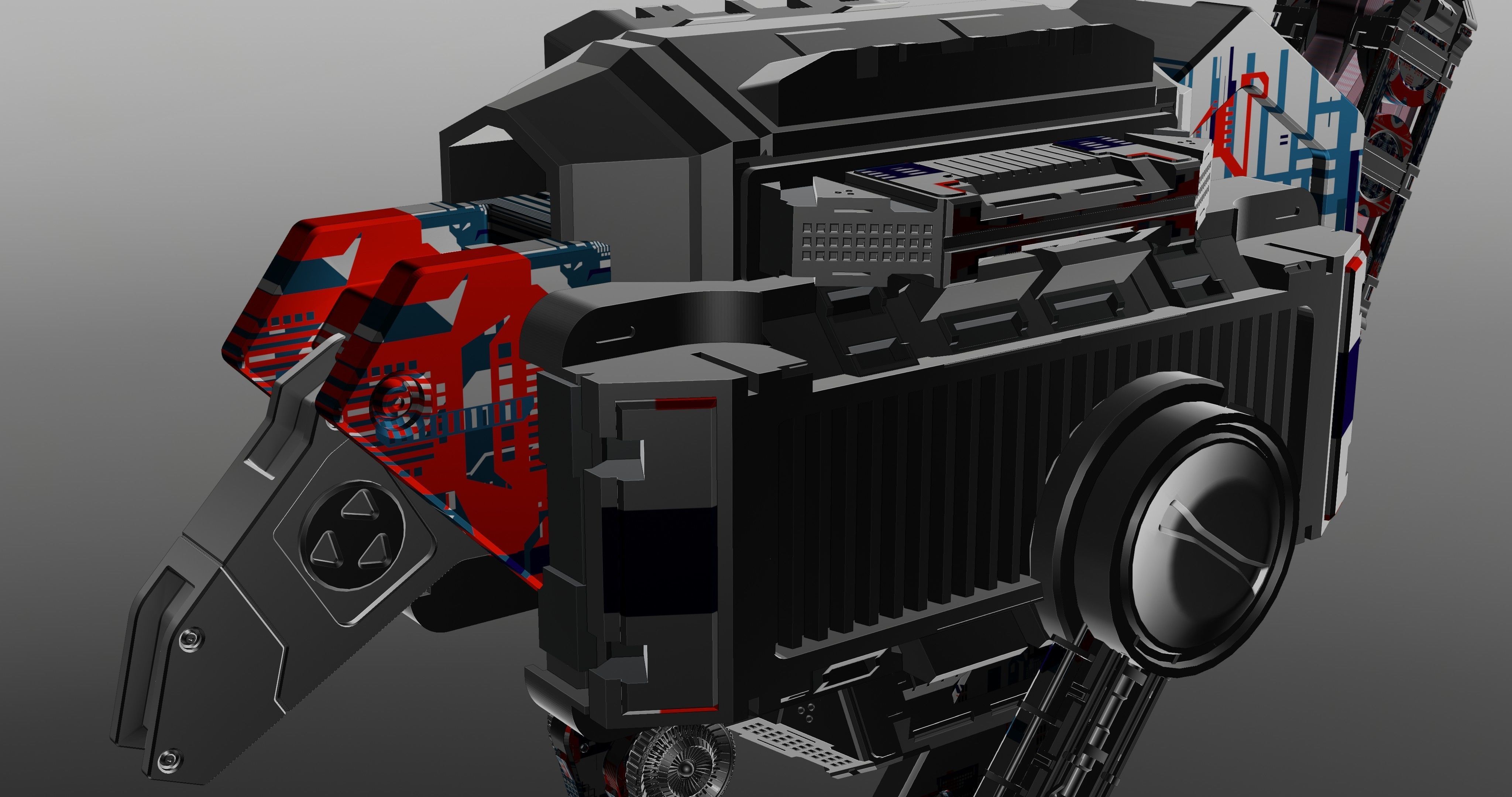 MECHANICAL SCIFI OSTRICH 3D model_17