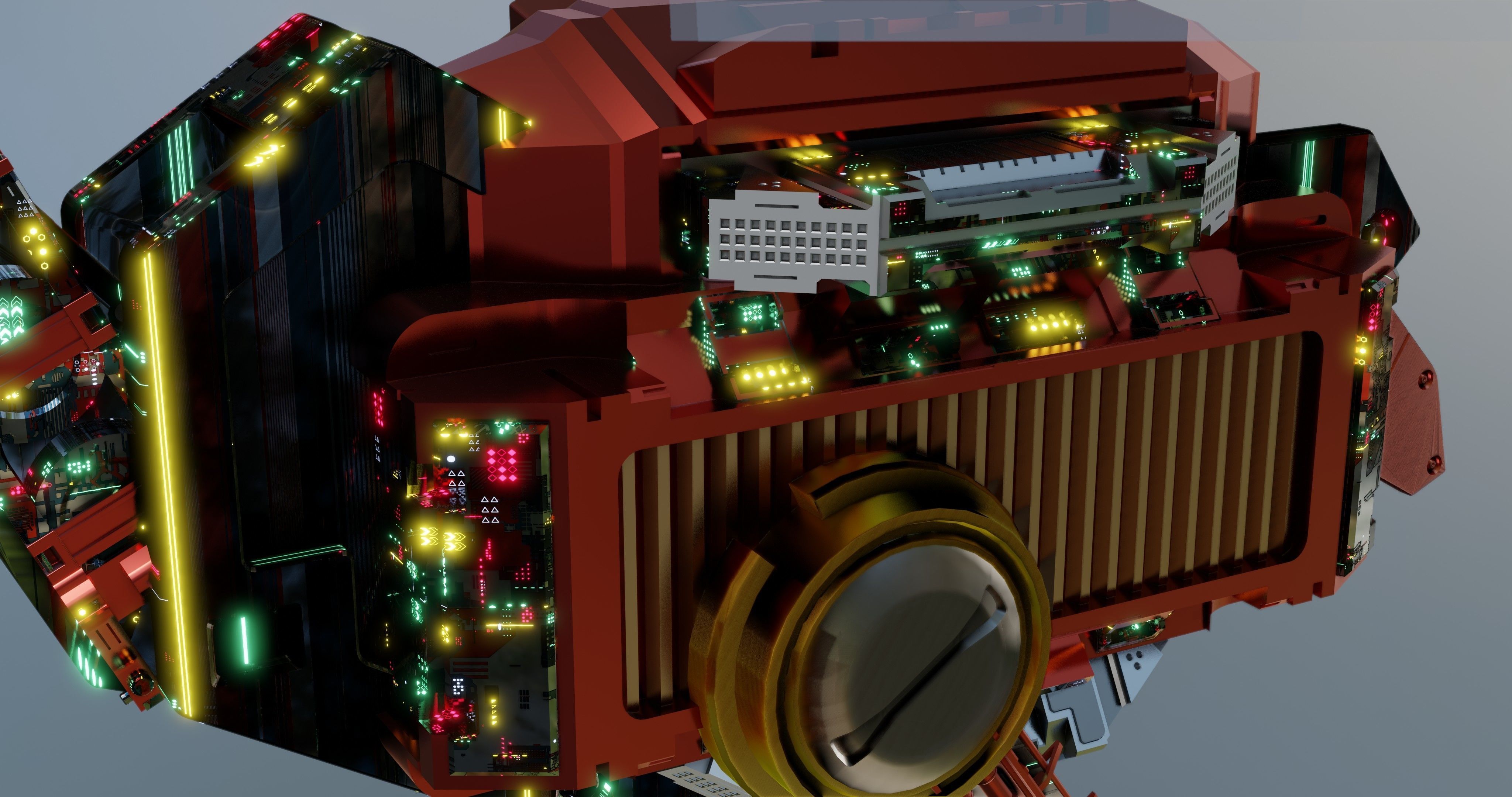 MECHANICAL SCIFI OSTRICH 3D model_5