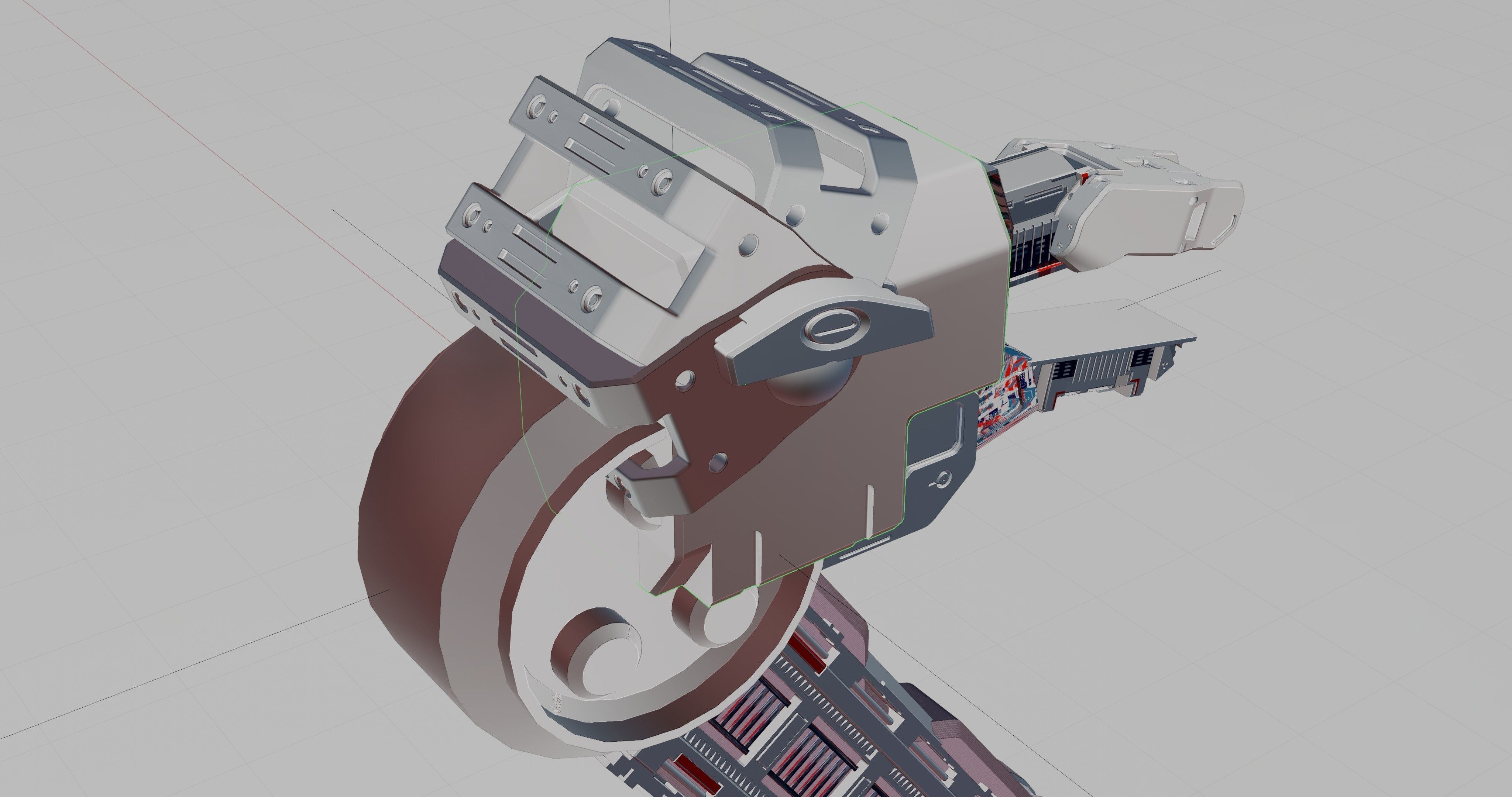 MECHANICAL SCIFI OSTRICH 3D model_13