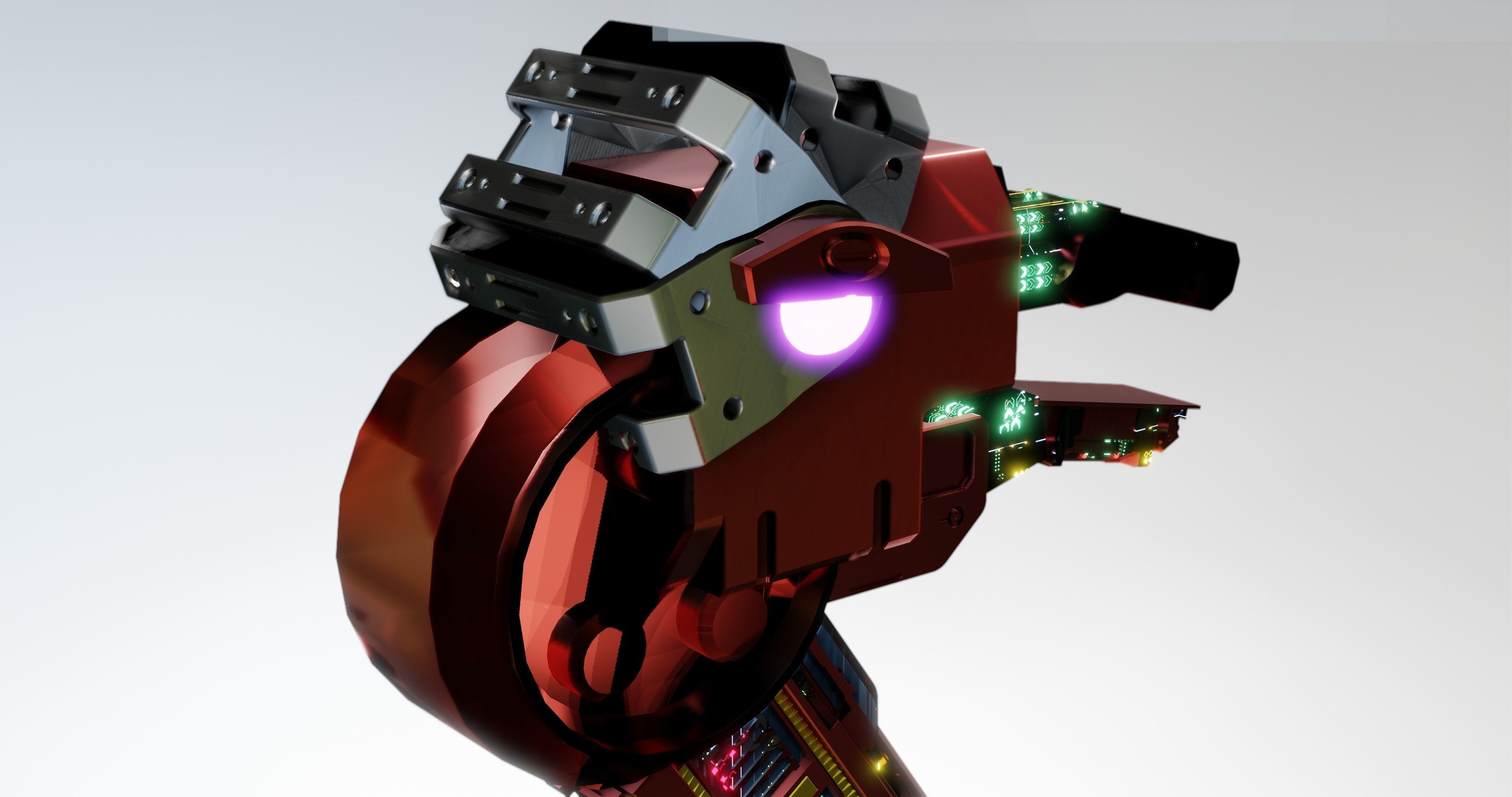 MECHANICAL SCIFI OSTRICH 3D model_1