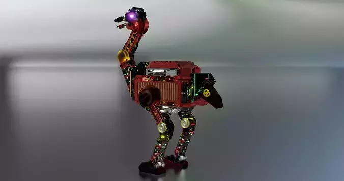 MECHANICAL SCIFI OSTRICH 3D model