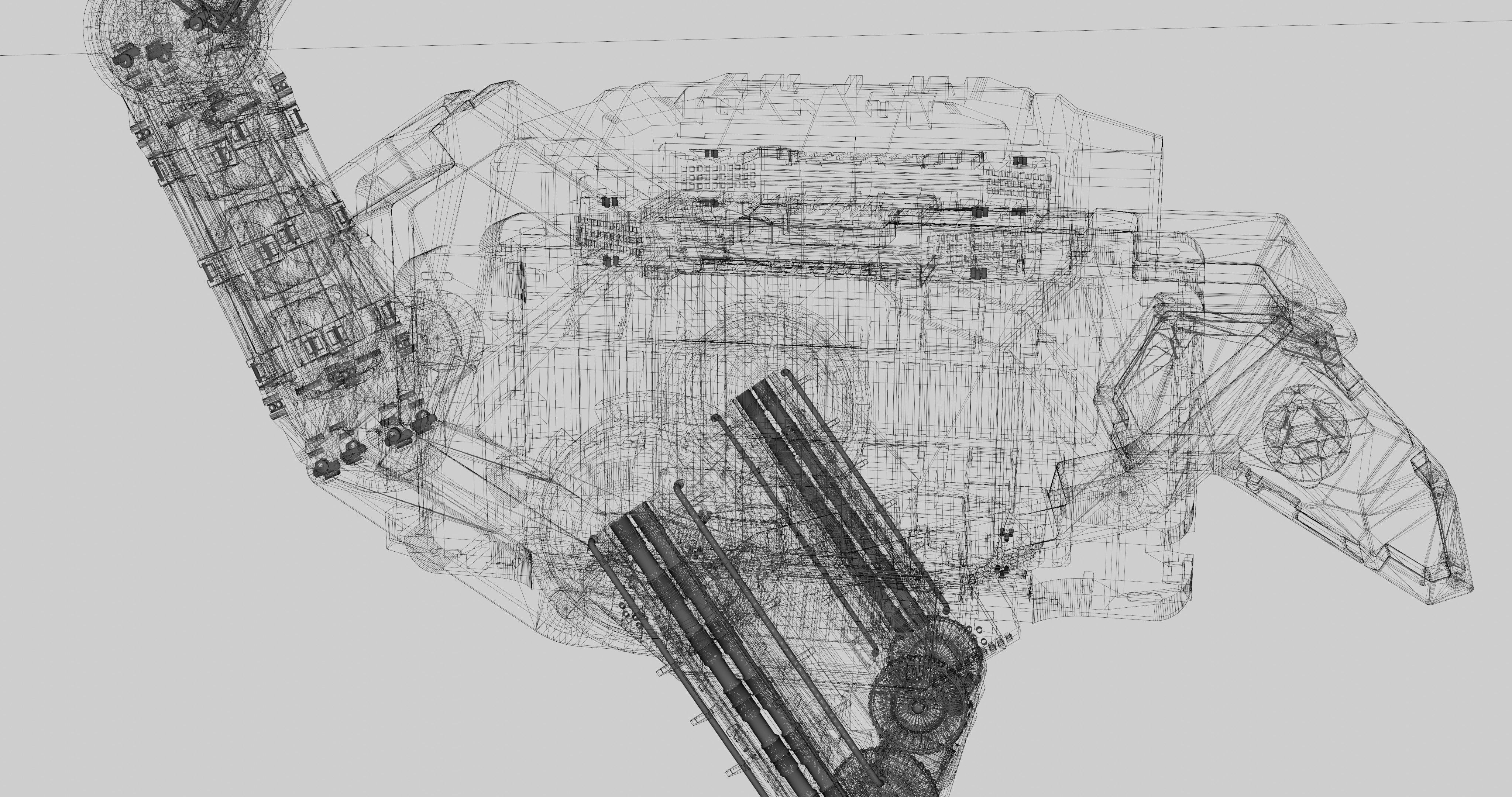 MECHANICAL SCIFI OSTRICH 3D model_23
