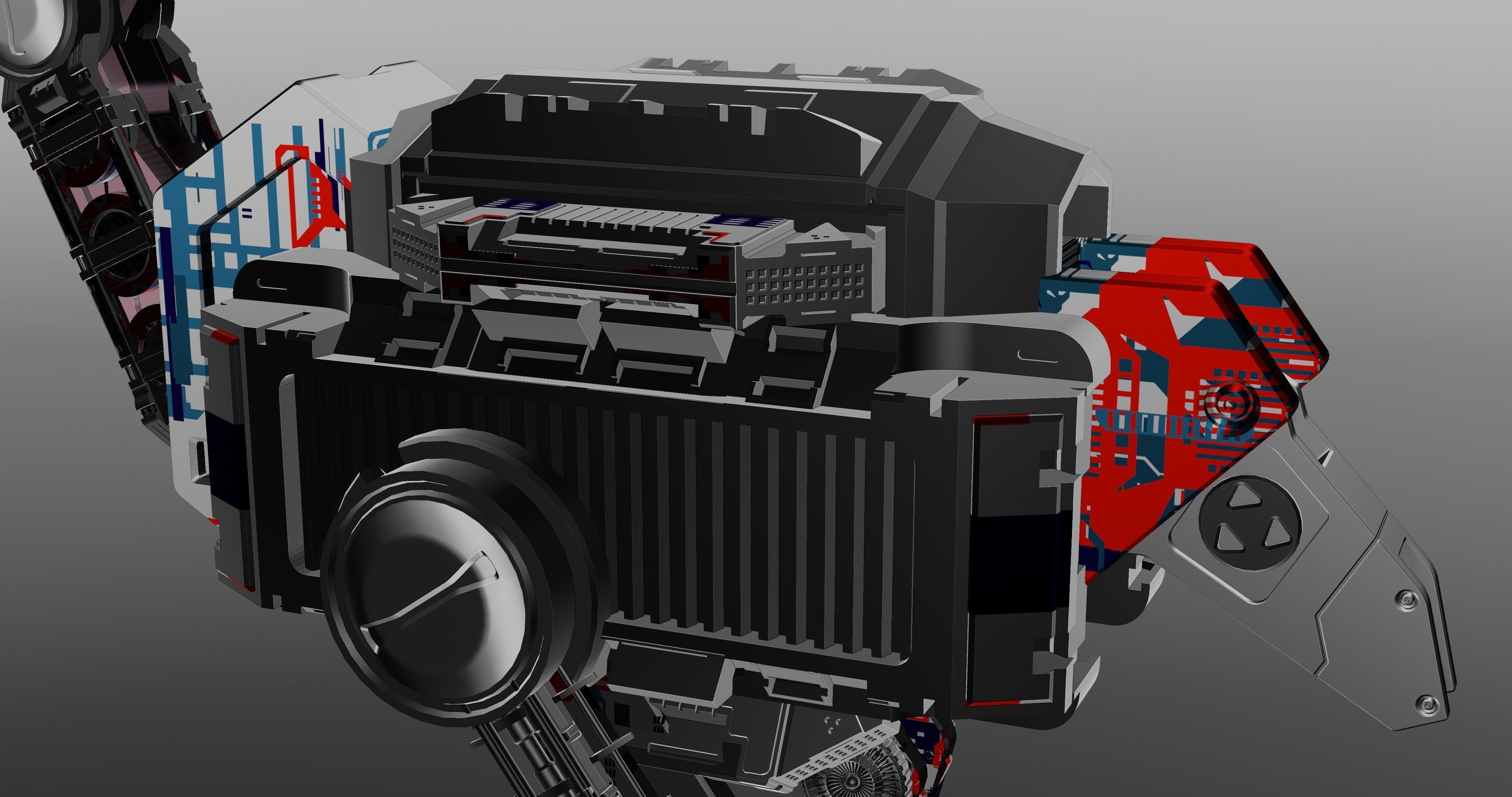 MECHANICAL SCIFI OSTRICH 3D model_18