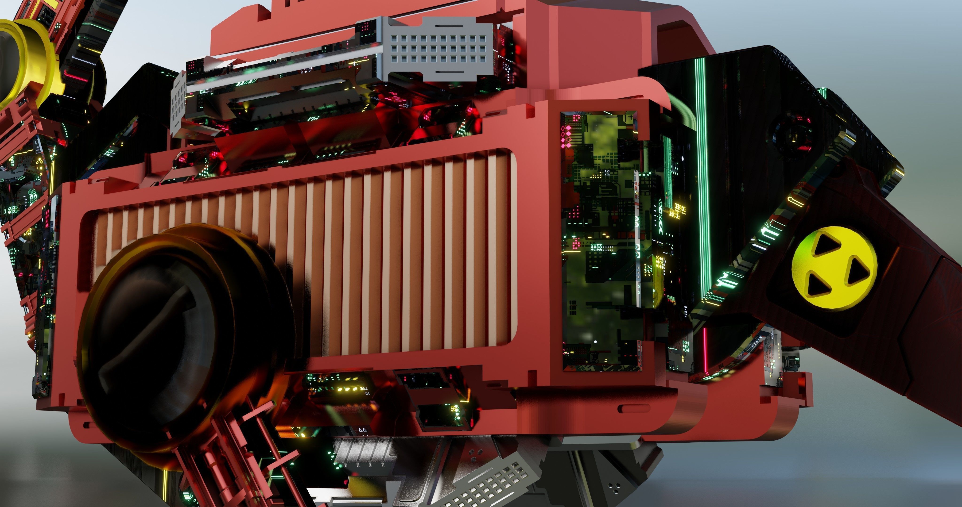 MECHANICAL SCIFI OSTRICH 3D model_10