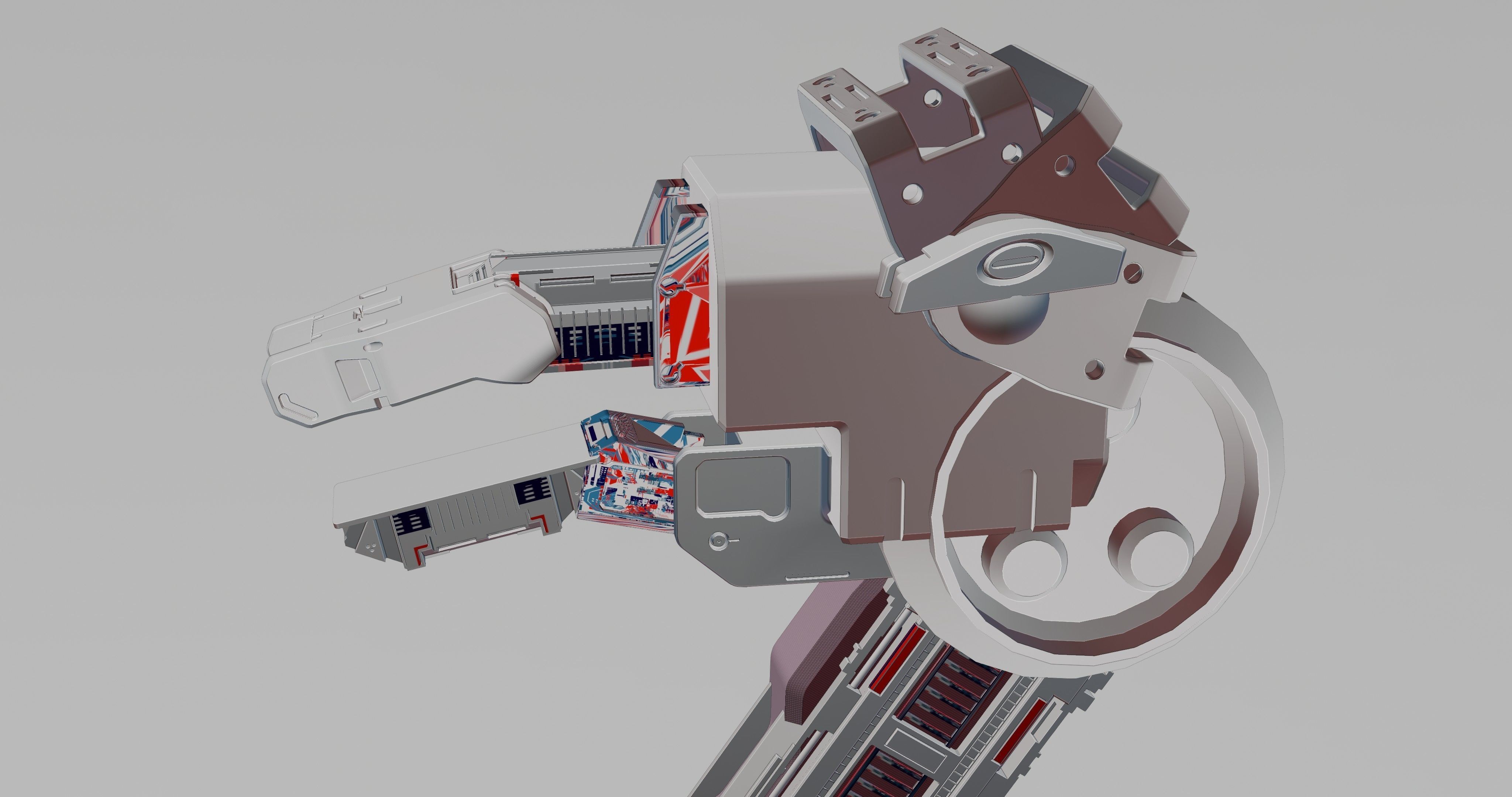 MECHANICAL SCIFI OSTRICH 3D model_12