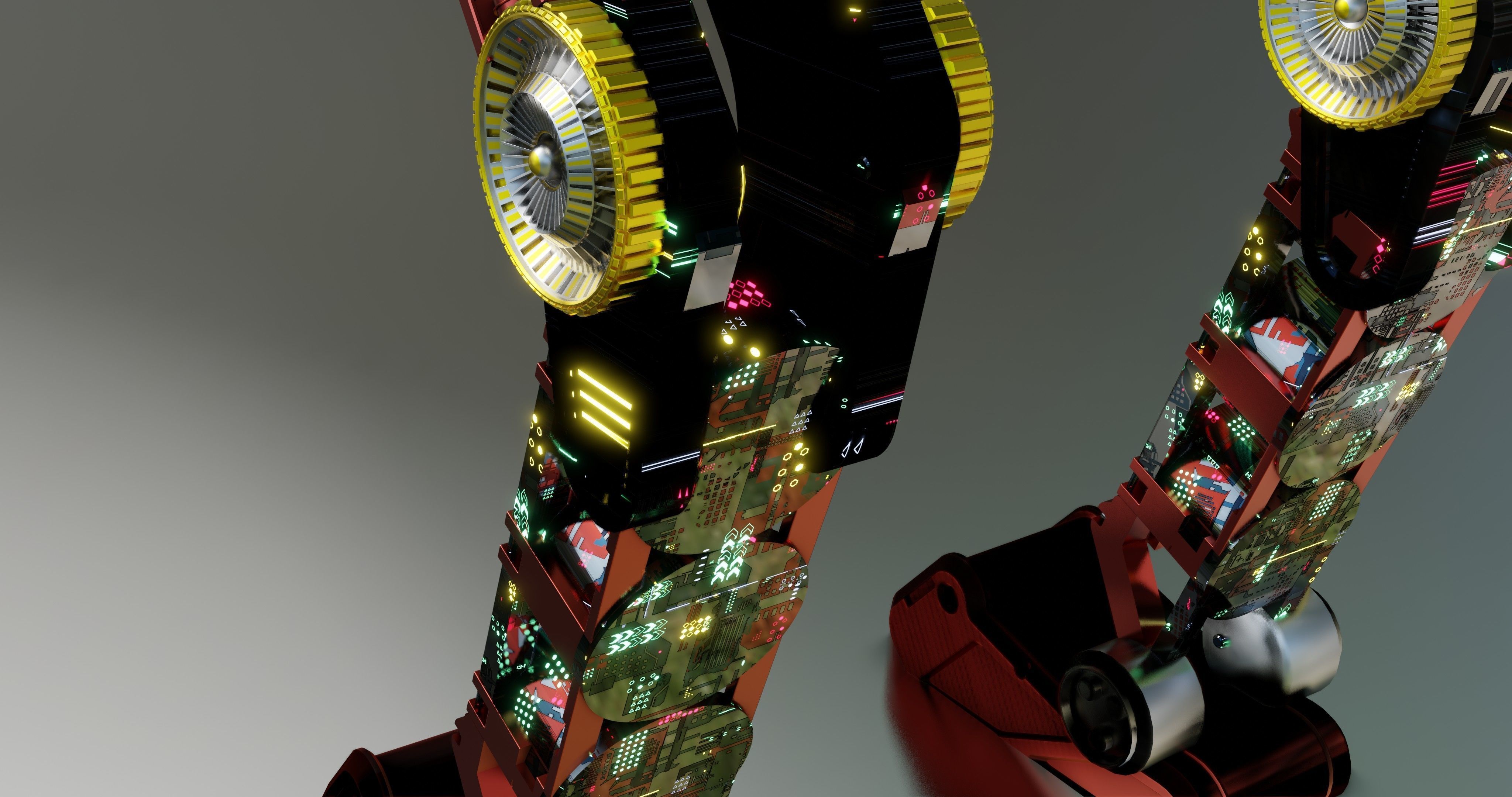 MECHANICAL SCIFI OSTRICH 3D model_8