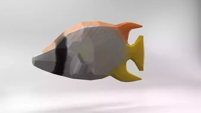 Butterflyfish polygonal fish
