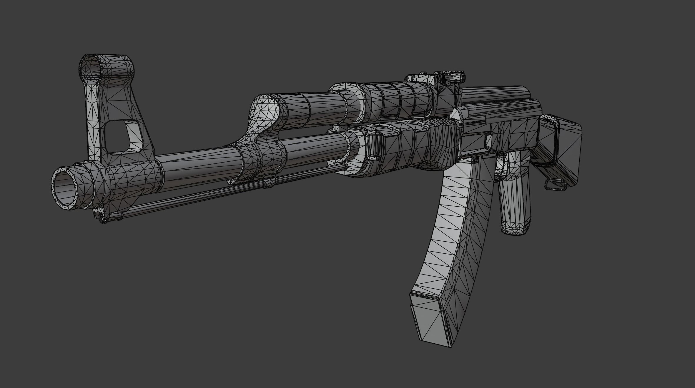 AAA Rifle AK-47 type 3 Low-poly 3D model_7