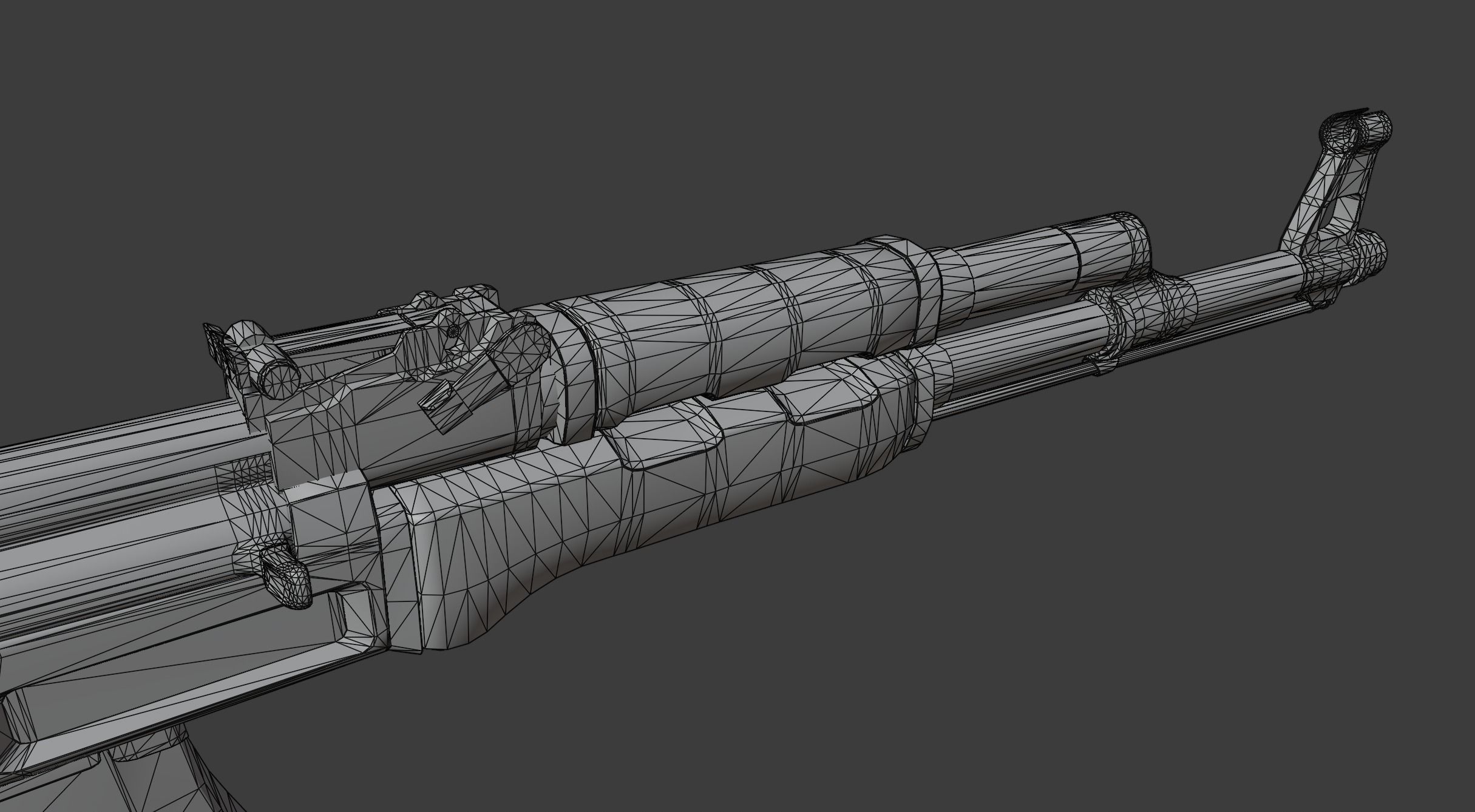 AAA Rifle AK-47 type 3 Low-poly 3D model_8