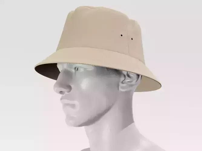 Bucket Hat - Beige PBR 4K