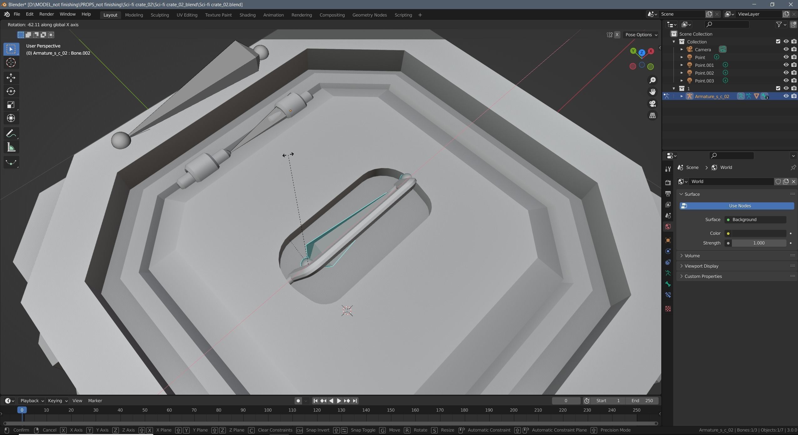Sci-fi crate Low-poly 3D model_17