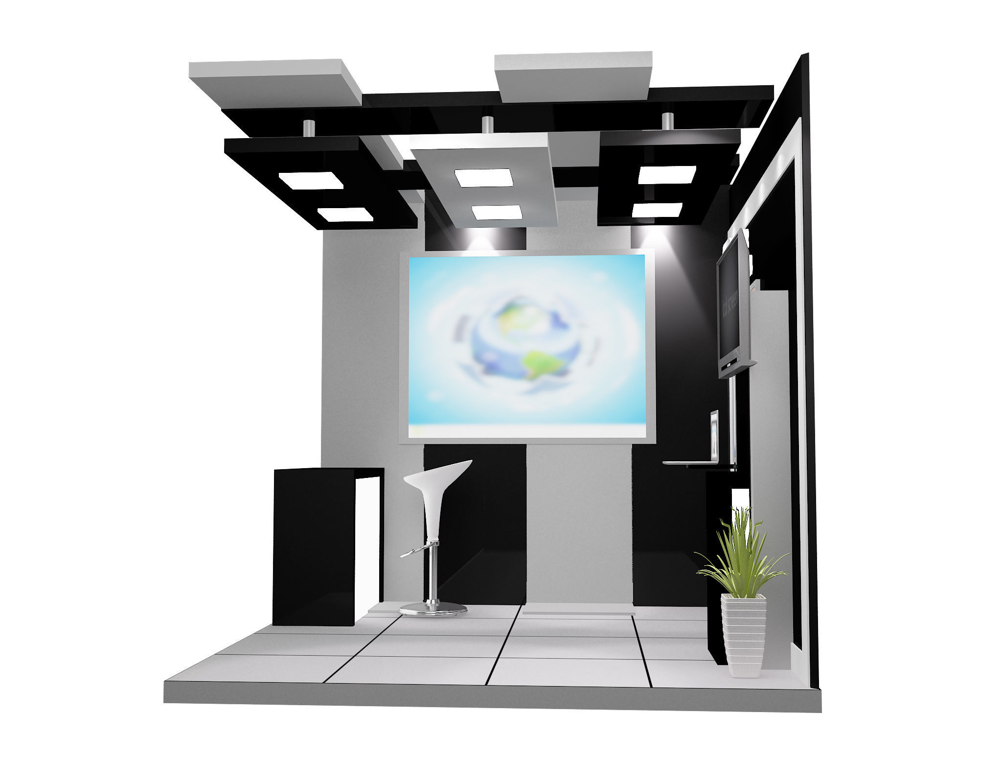 Booth Exhibition Stand a599e 3D model_6
