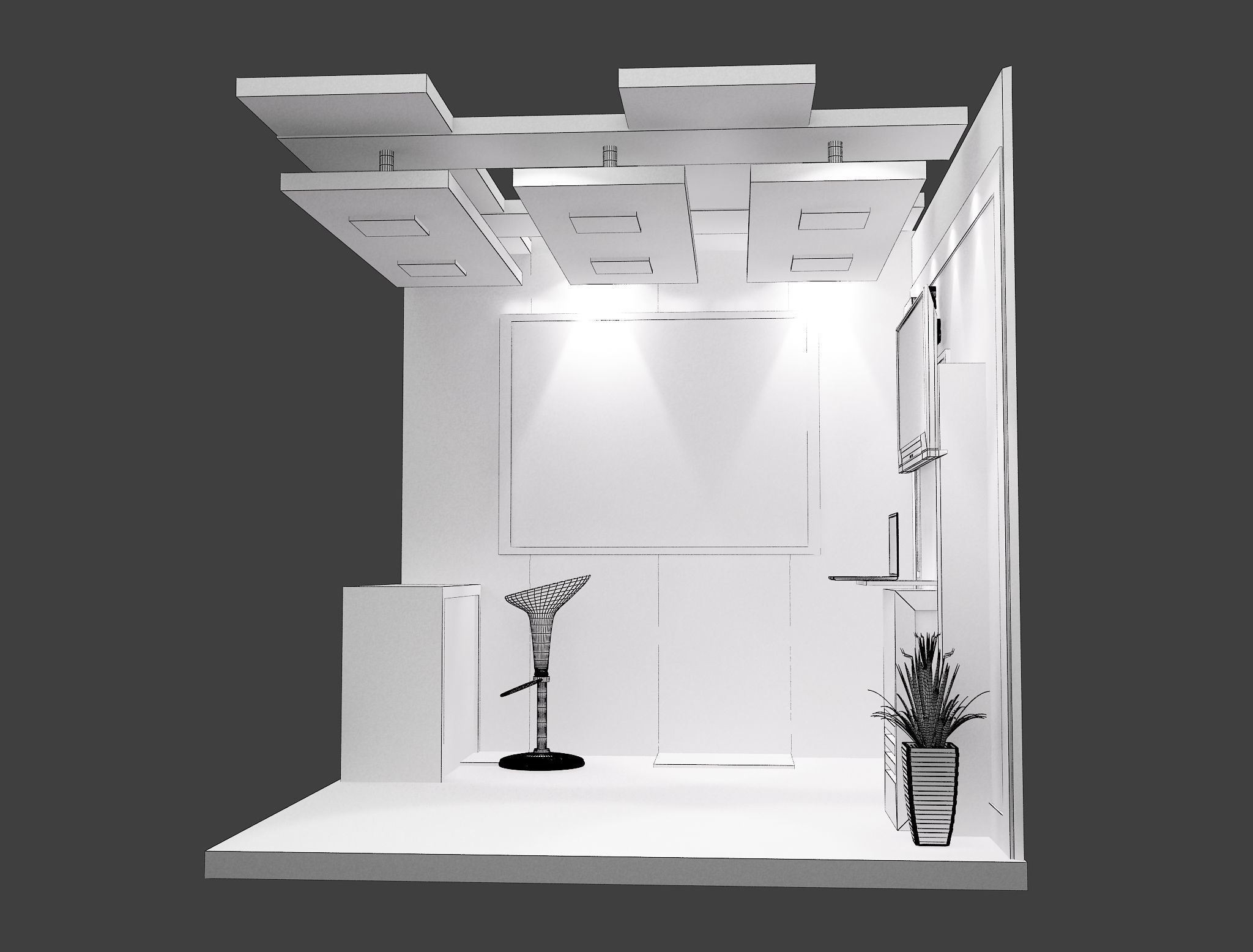 Booth Exhibition Stand a599e 3D model_7