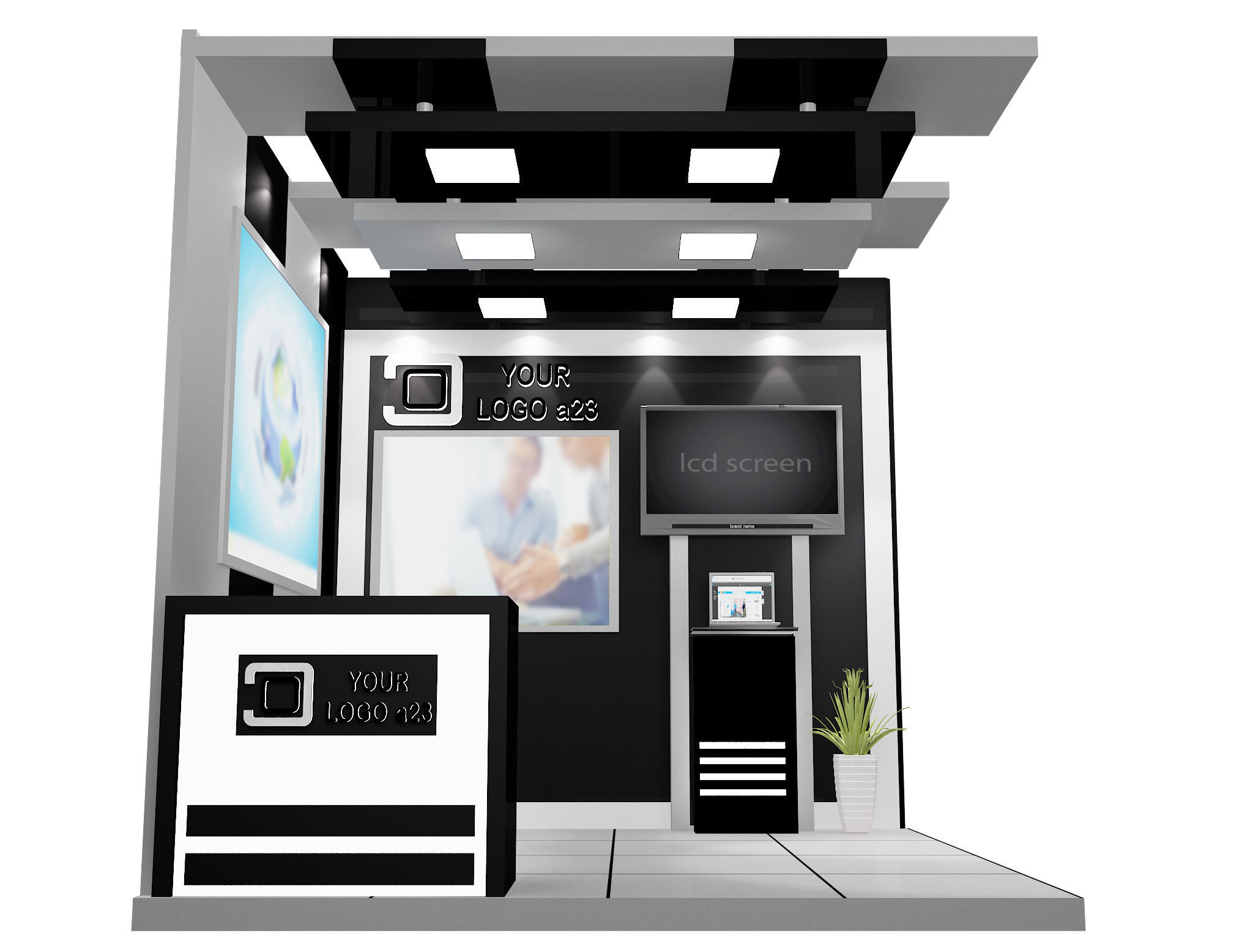 Booth Exhibition Stand a599e 3D model_2