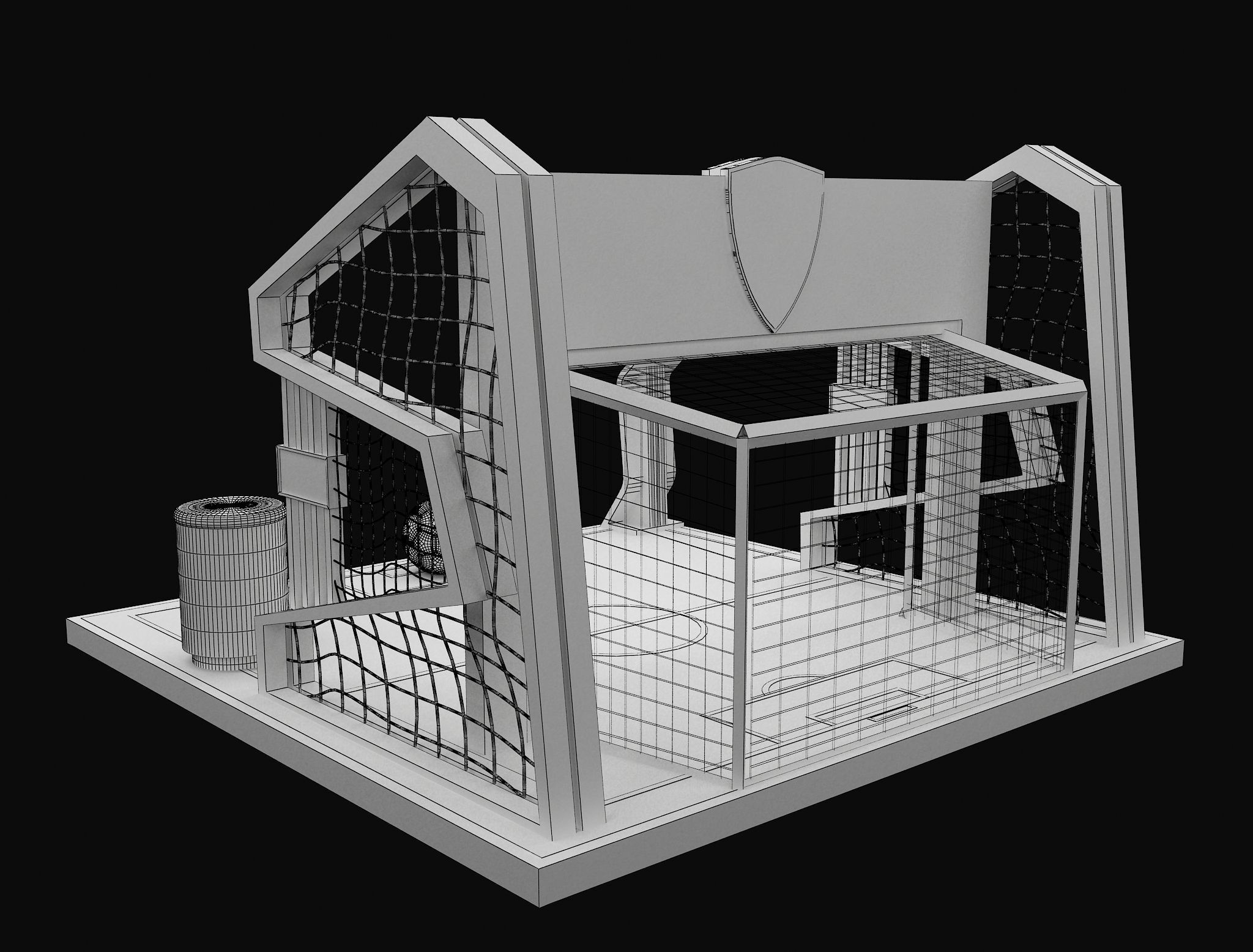 Booth Exhibition Stand a602a 3D model_5