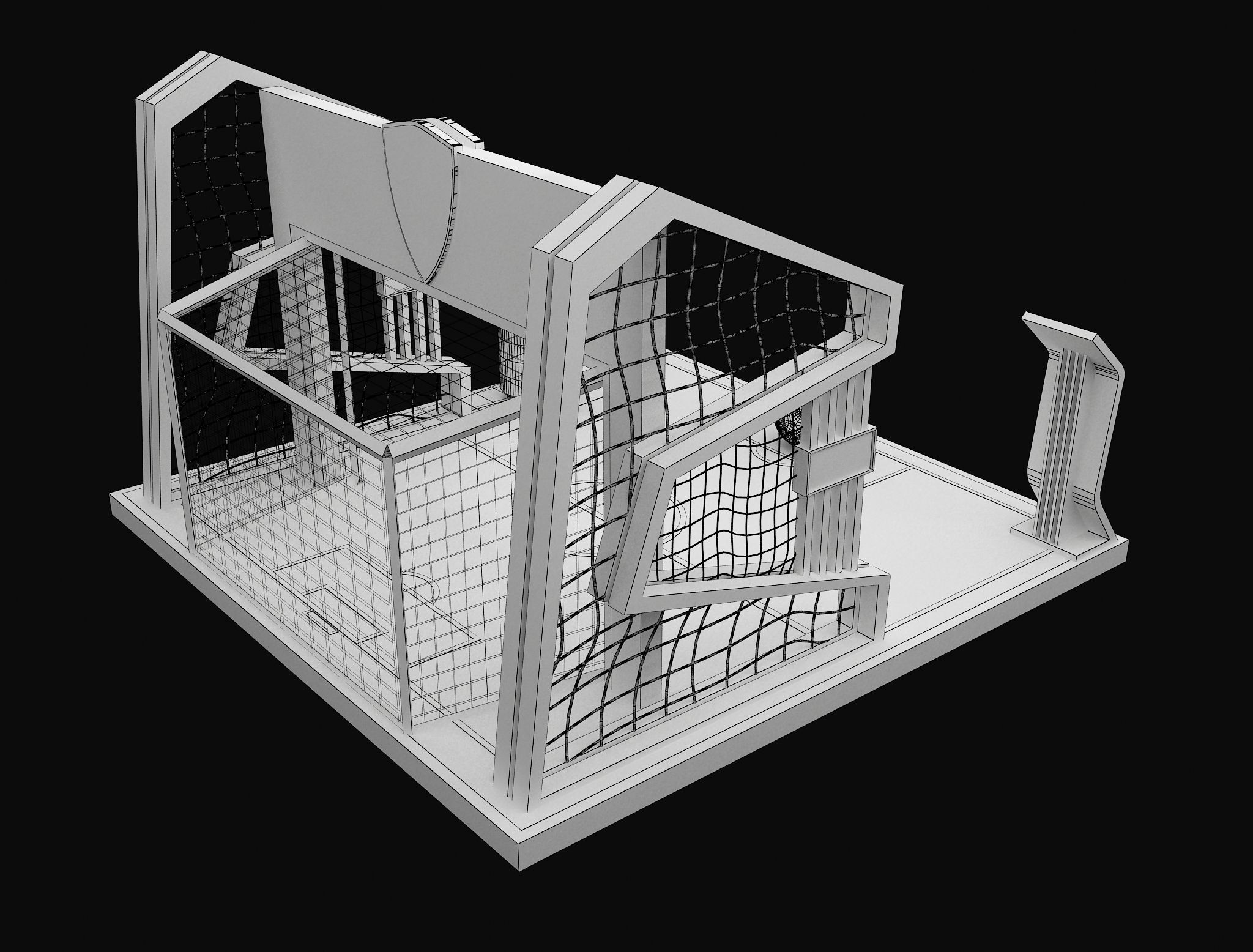 Booth Exhibition Stand a602a 3D model_3