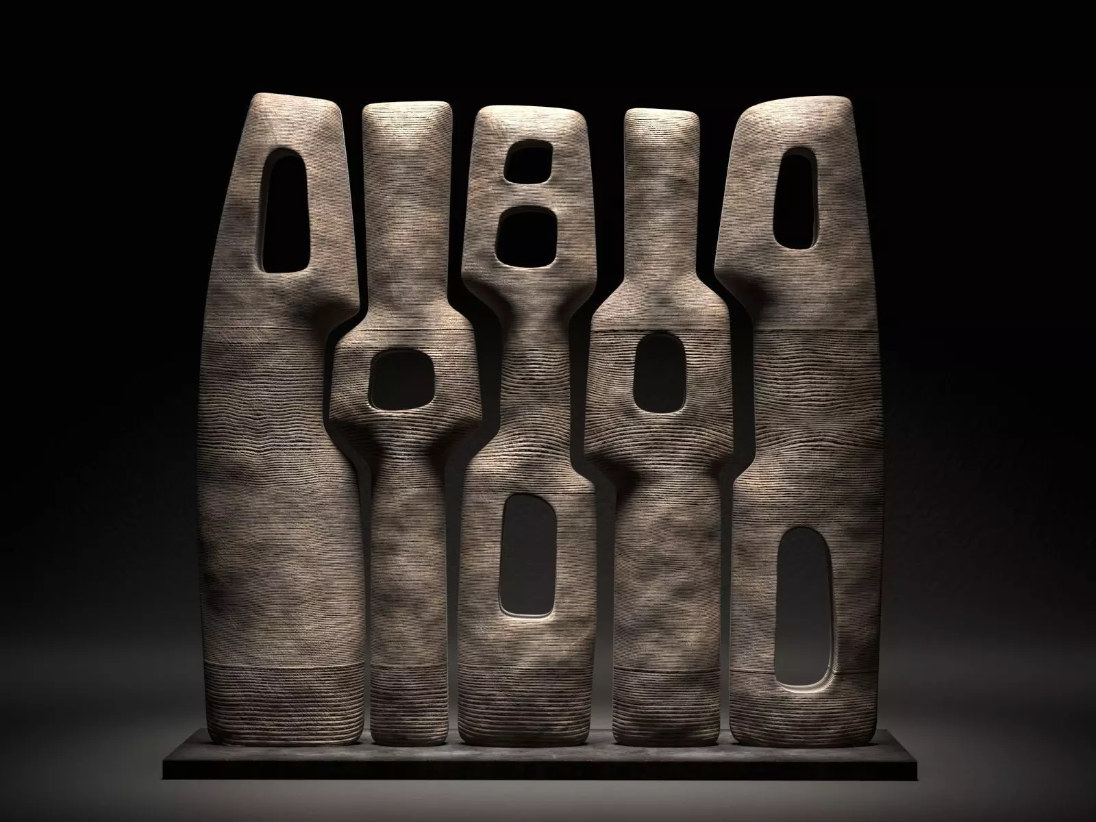 Ash Wood Sculpture 3D model_0