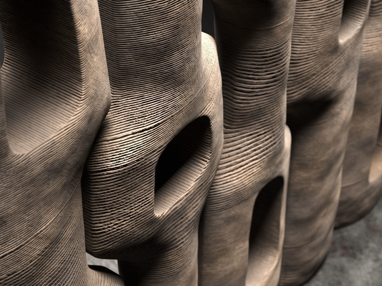 Ash Wood Sculpture 3D model_2