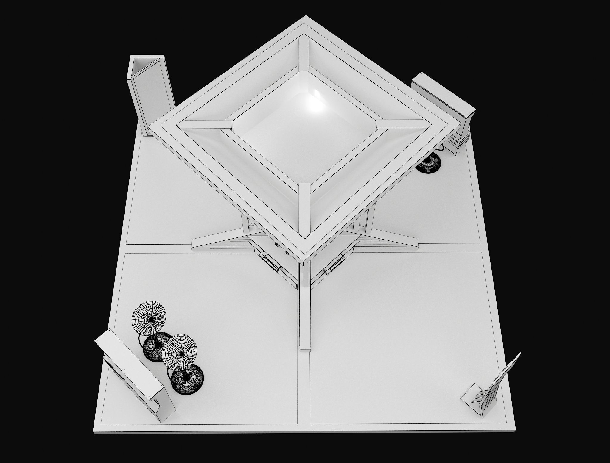 Booth Exhibition Stand a604 3D model_11