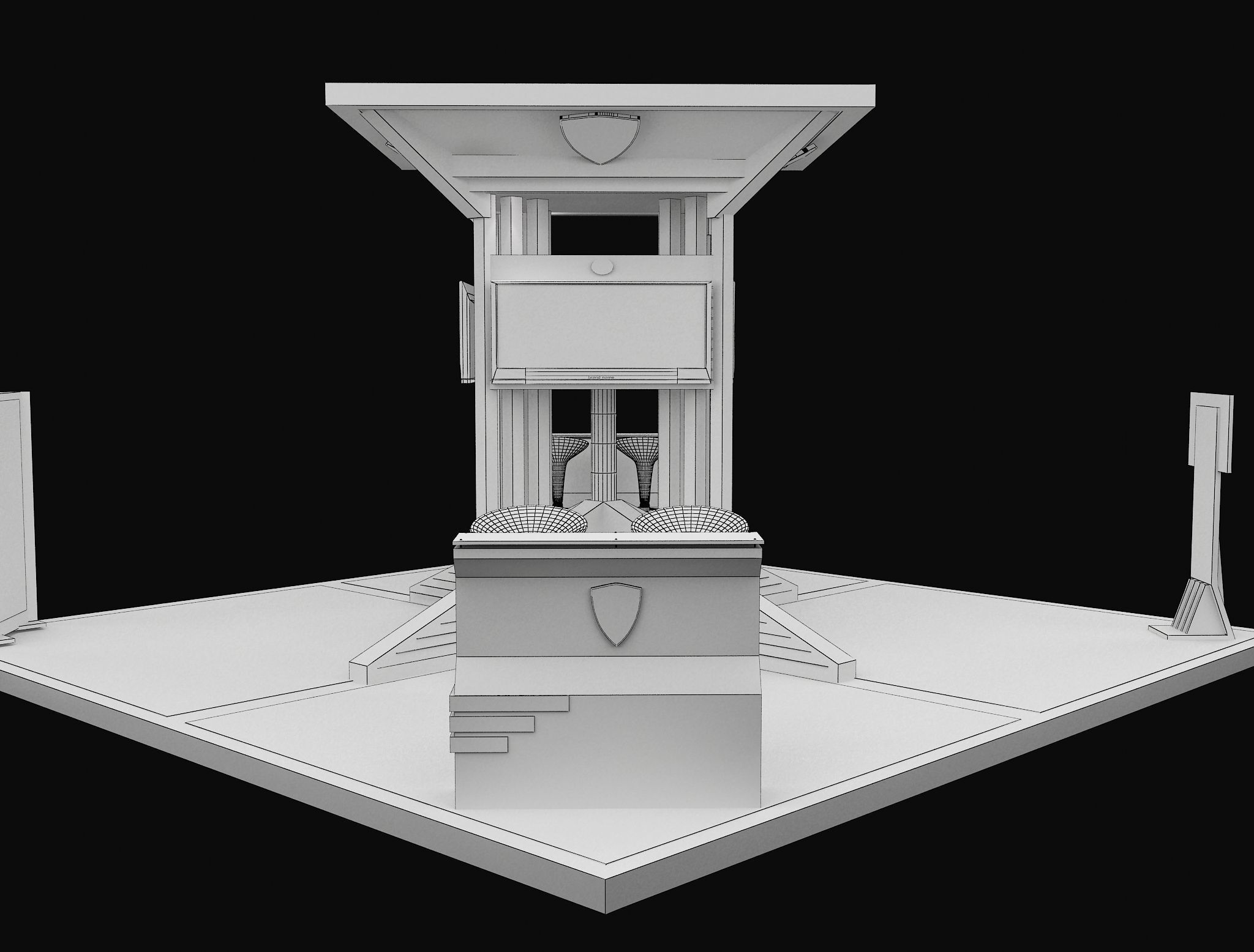 Booth Exhibition Stand a604 3D model_15