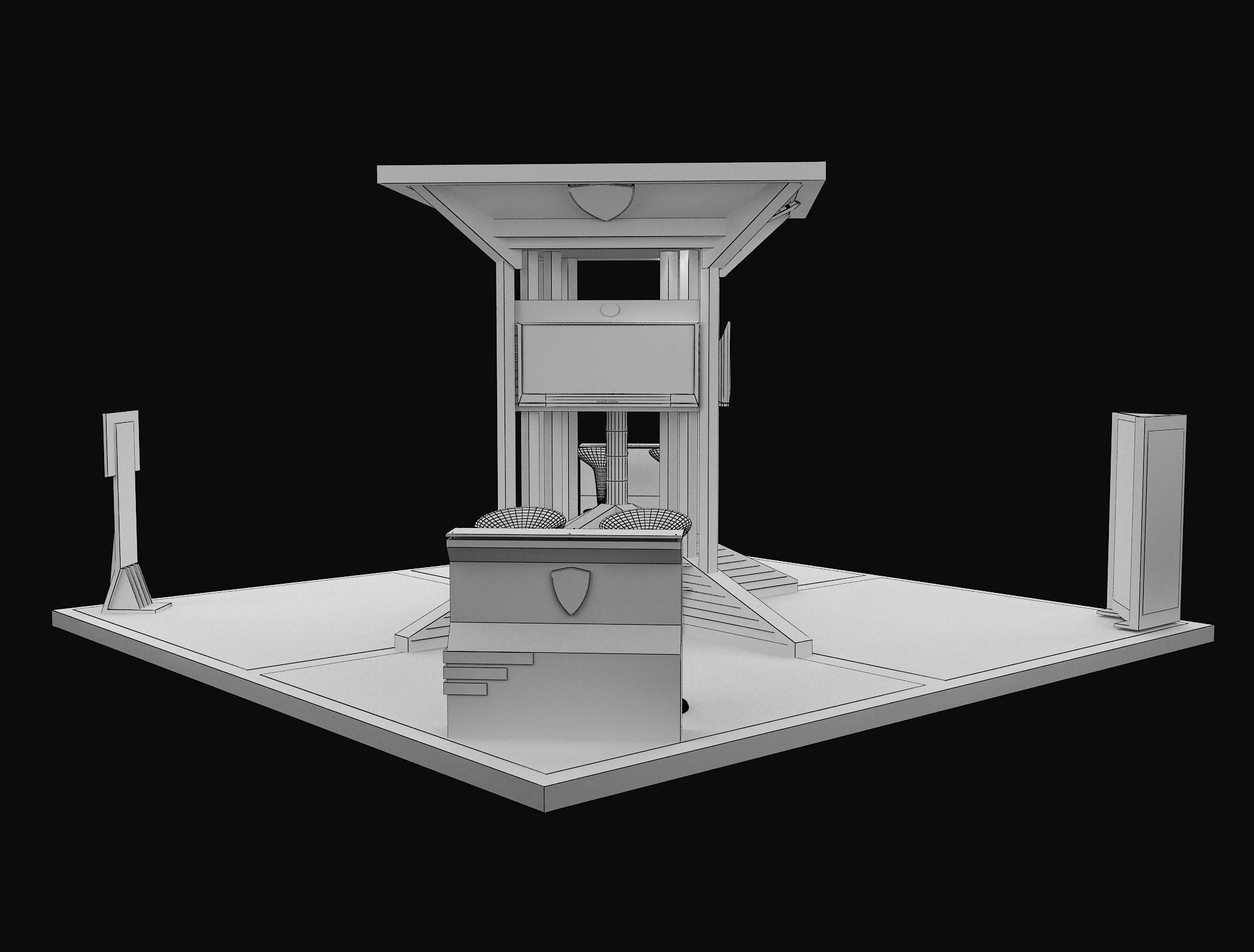 Booth Exhibition Stand a604 3D model_3