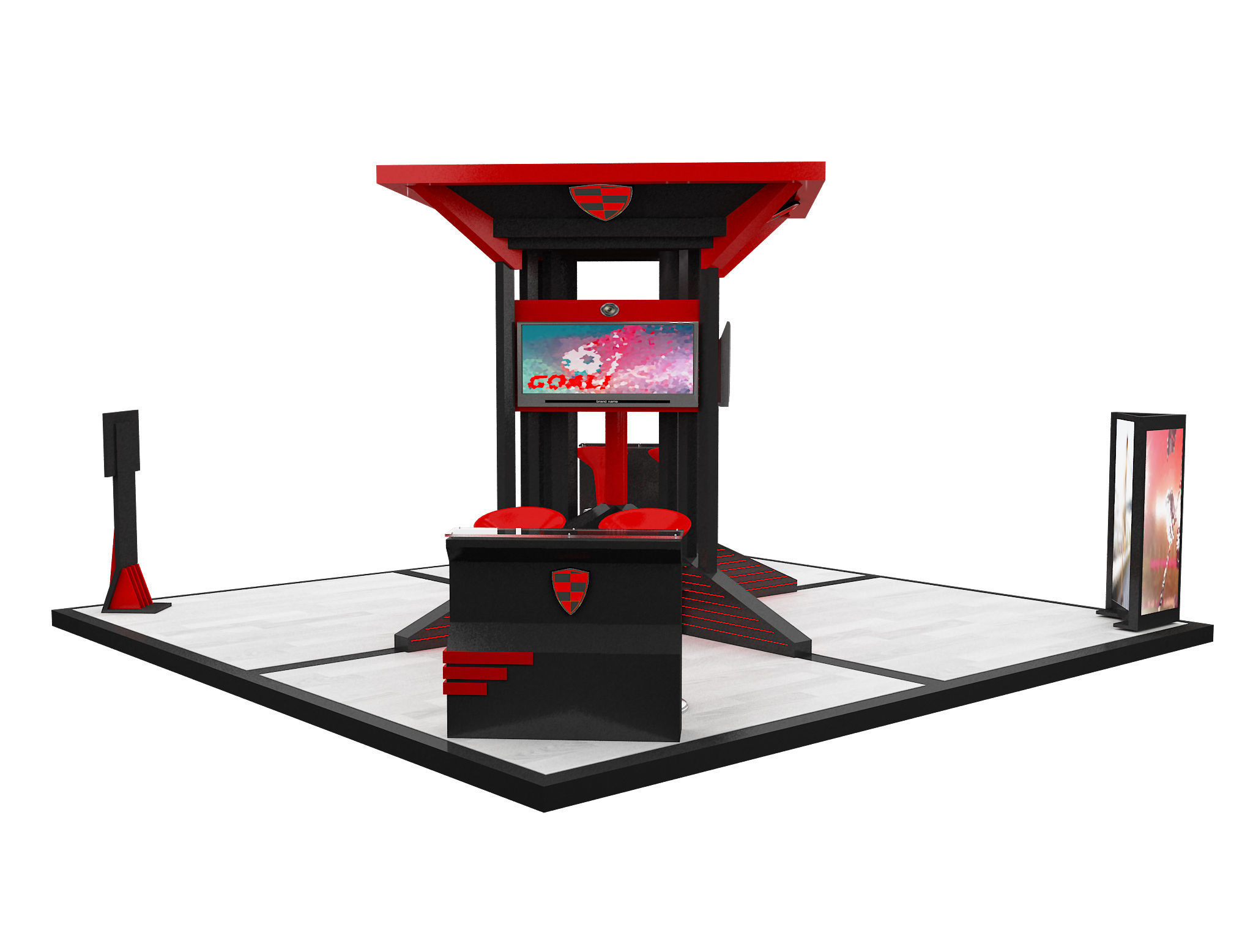 Booth Exhibition Stand a604 3D model_2