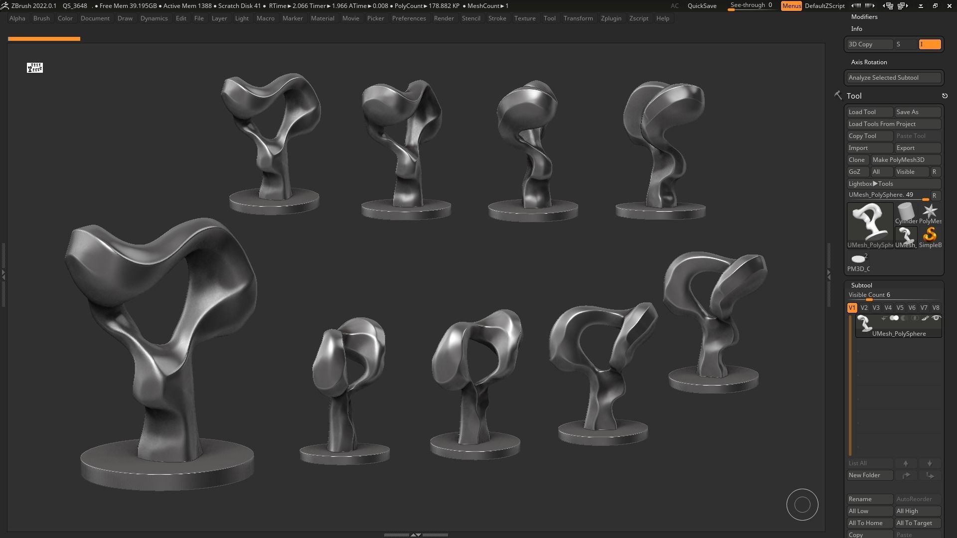 Modern Abstract Decorative sculpture 3d print model 132 3D print model_3