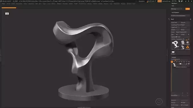 Modern Abstract Decorative sculpture 3d print model 132 3D print model