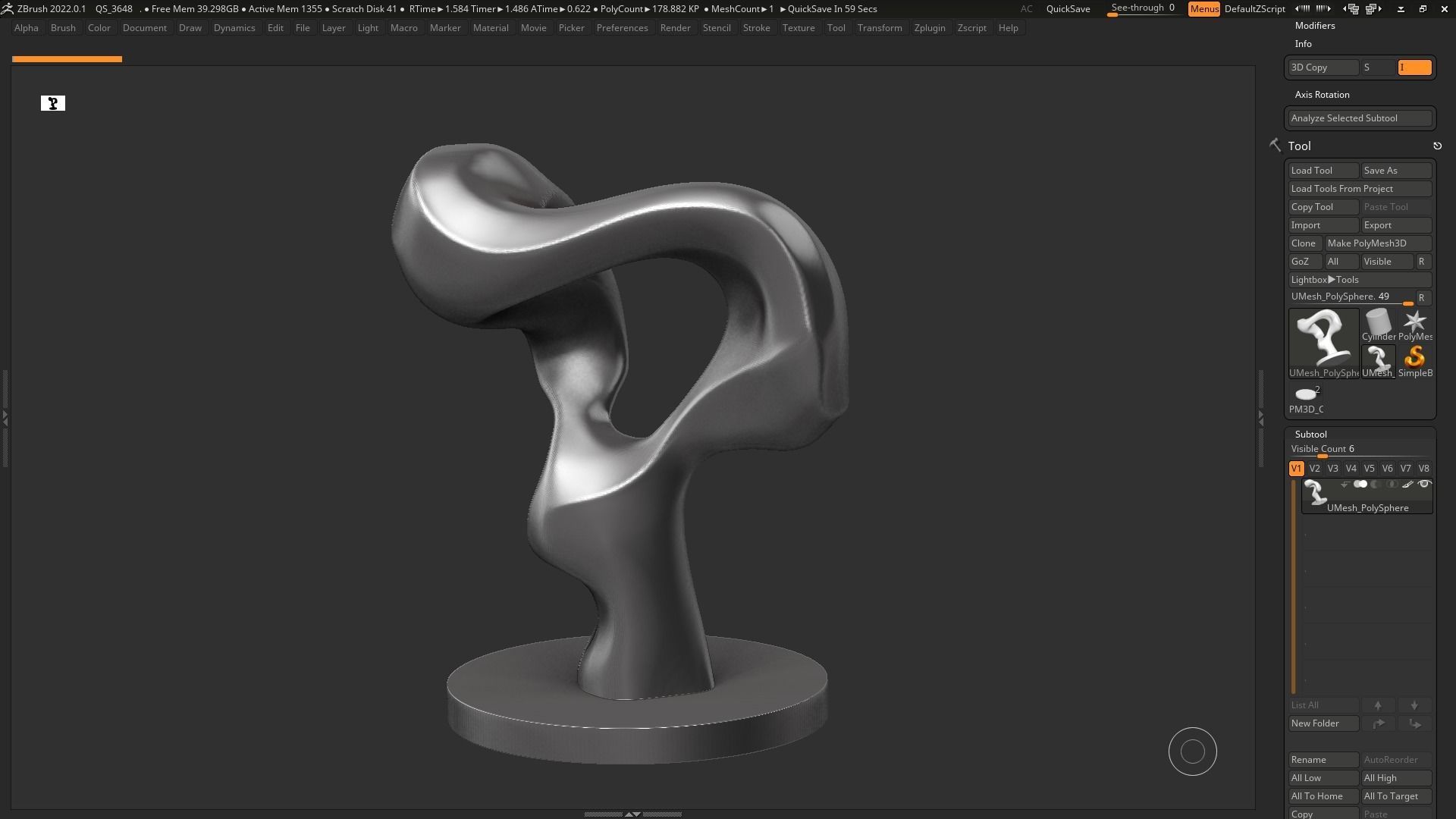 Modern Abstract Decorative sculpture 3d print model 132 3D print model_4