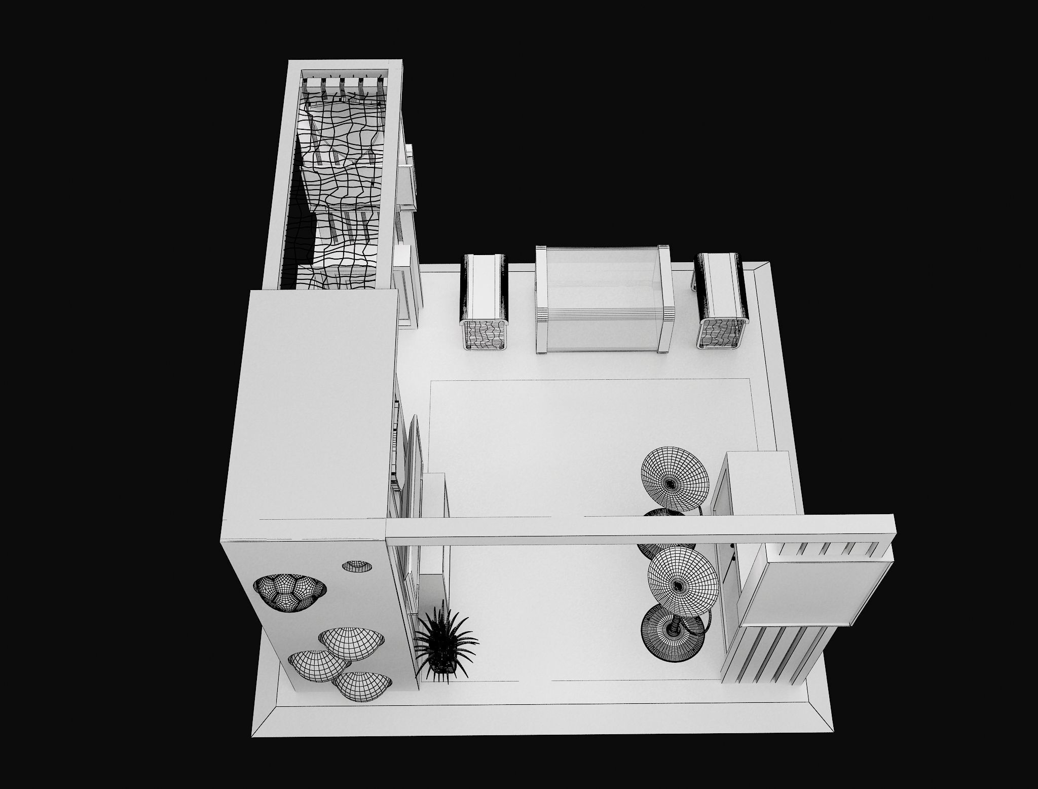 Booth Exhibition Stand a605A 3D model_15