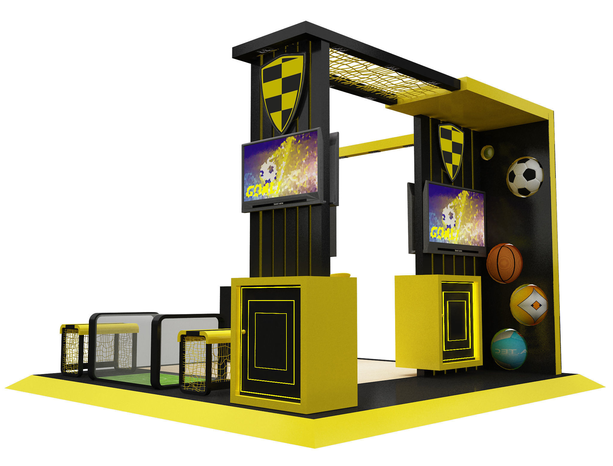 Booth Exhibition Stand a605A 3D model_8