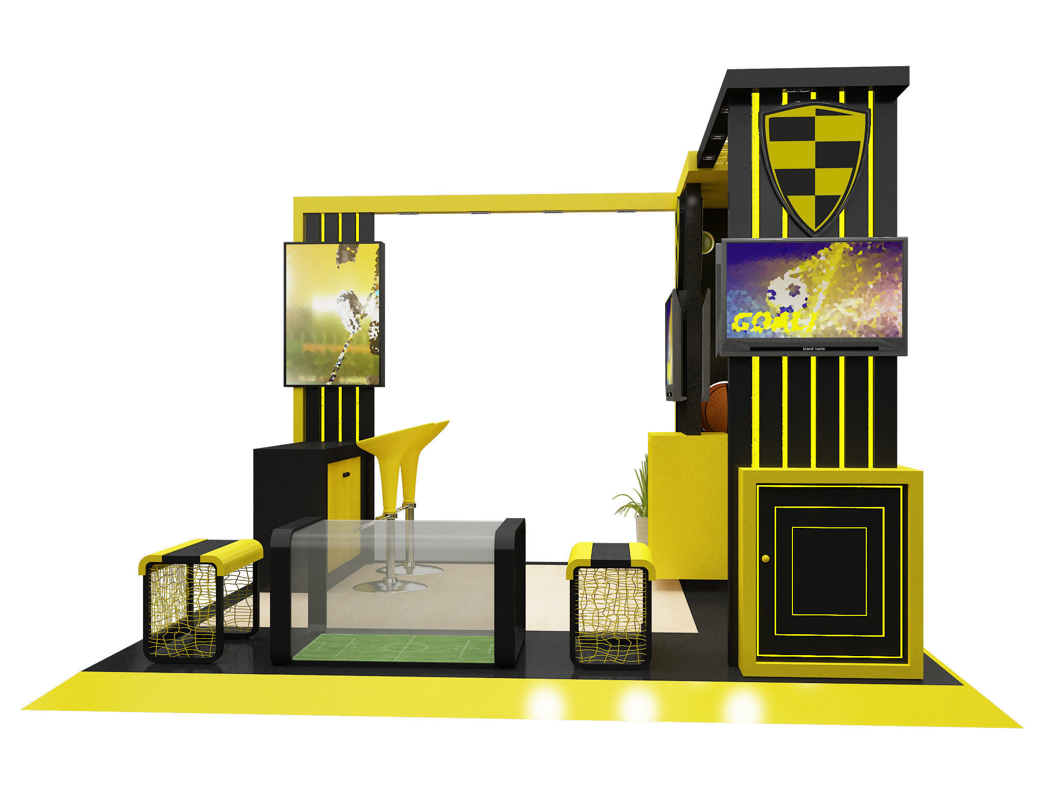 Booth Exhibition Stand a605A 3D model_2