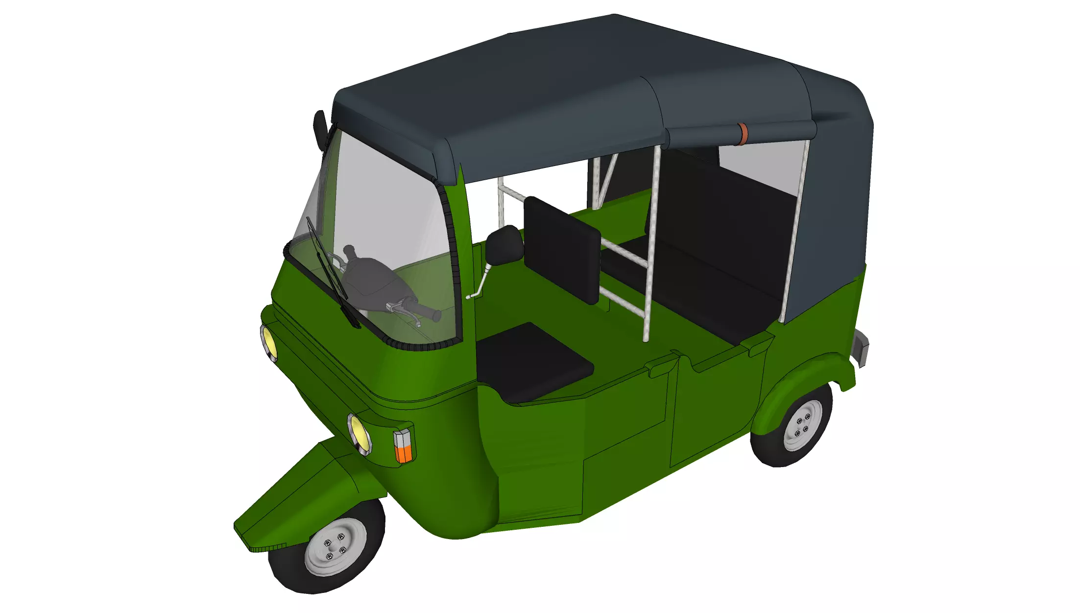 Tuk Tuk auto rickshaw 3D model_0