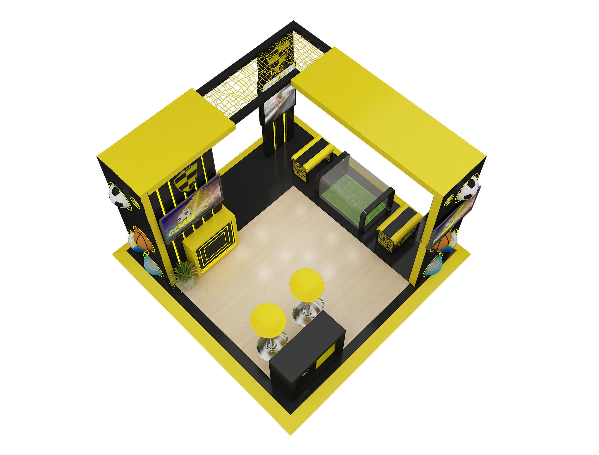 Booth Exhibition Stand a605b 3D model_8