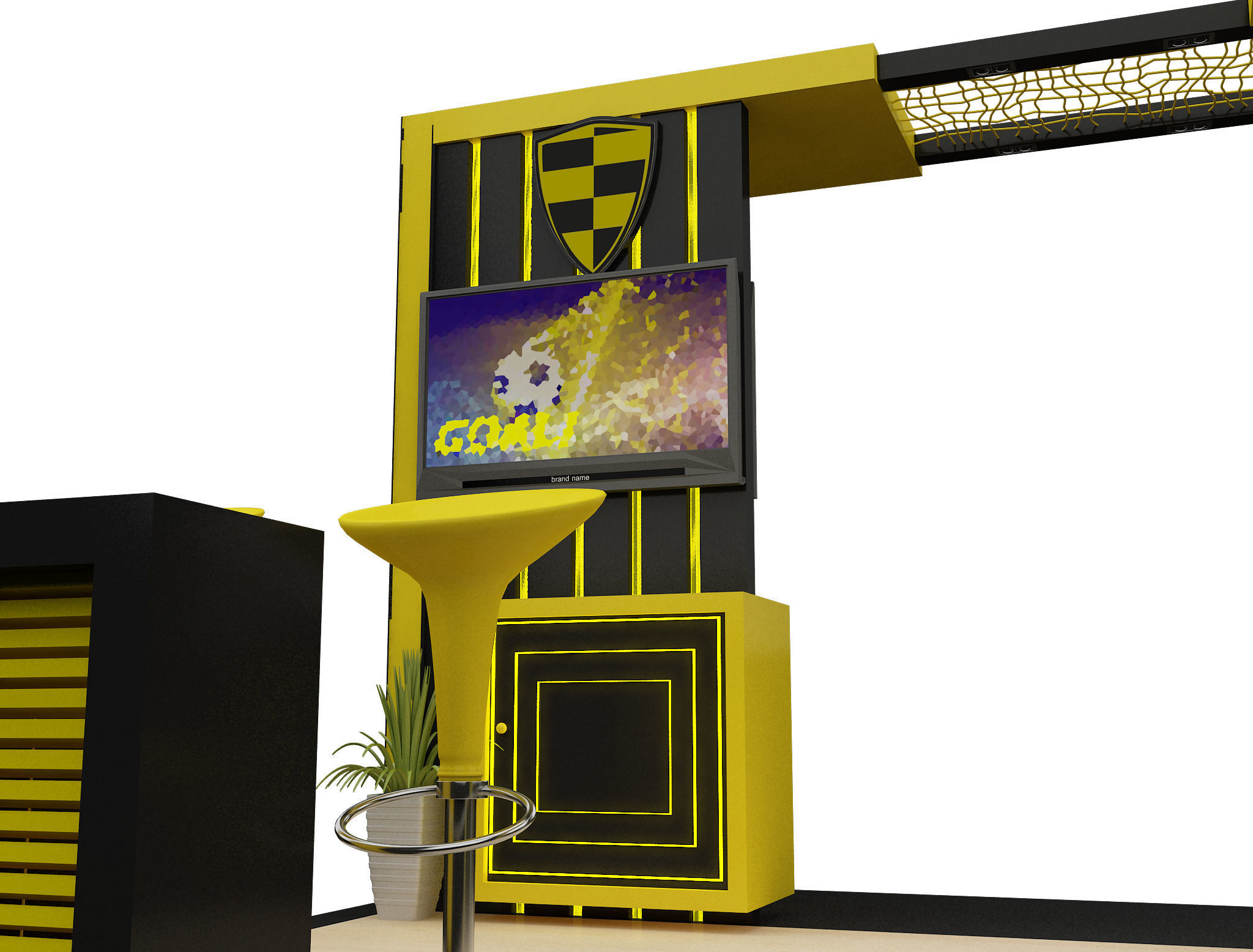 Booth Exhibition Stand a605b 3D model_14